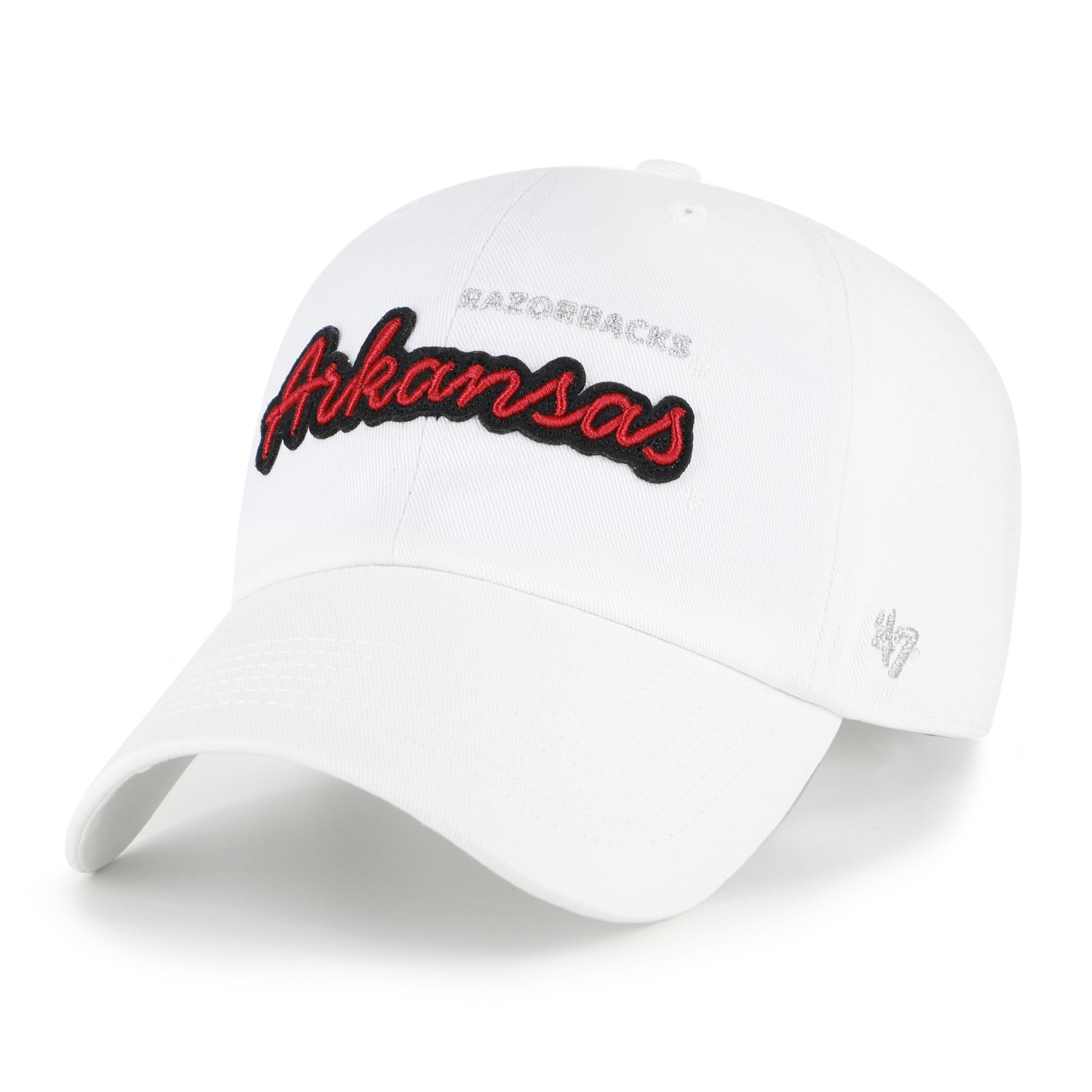 Casquette ajustable tendance Arkansas Razorbacks blanche '47 pour femme