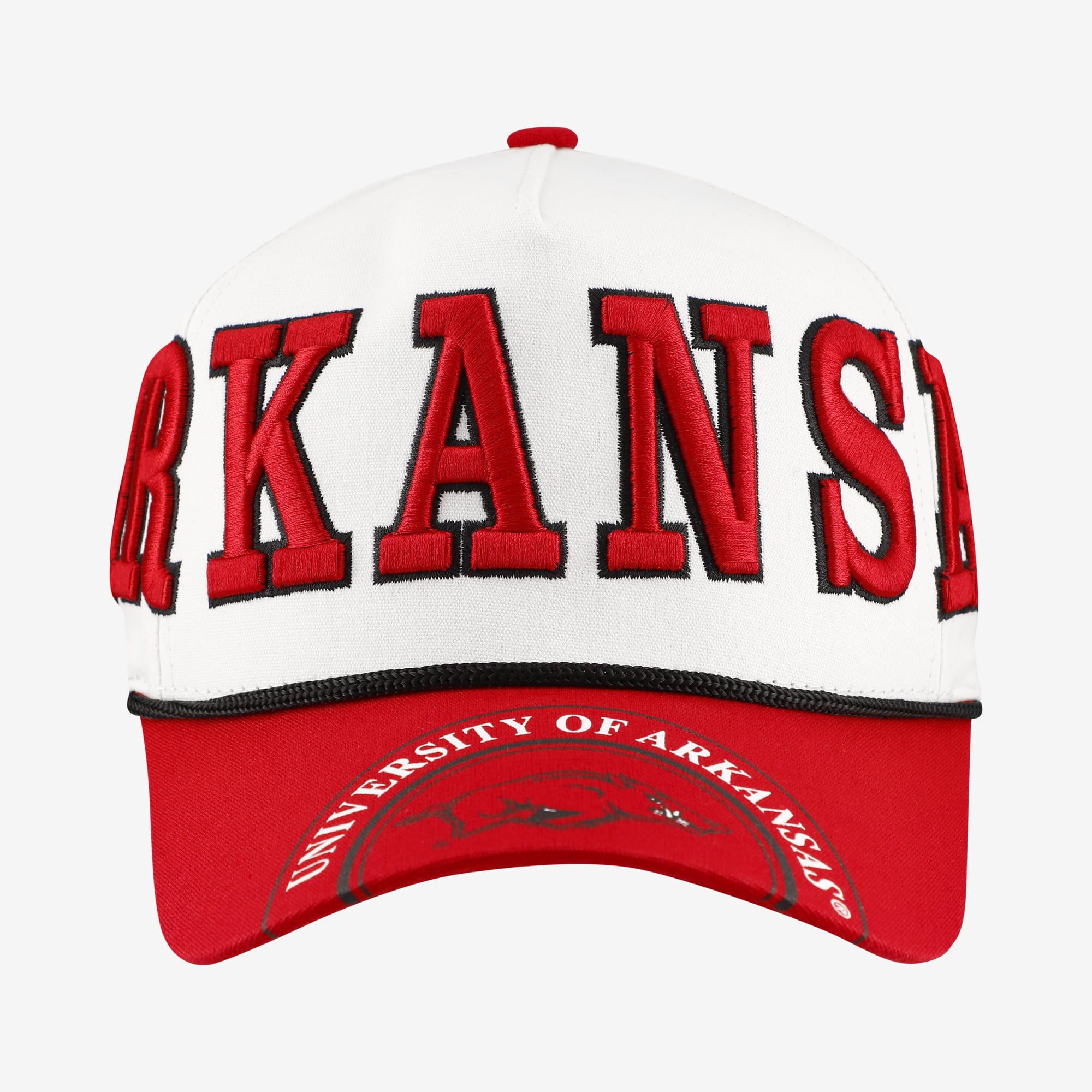 Women's Gameday Social White/Cardinal Arkansas Razorbacks Five-Panel Rope Away Adjustable Hat