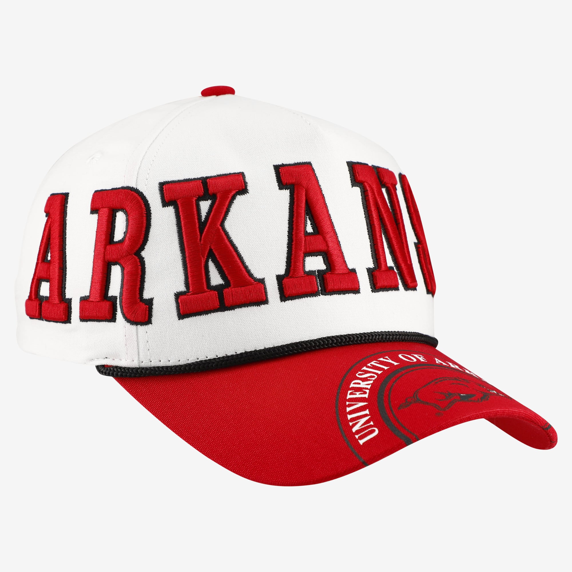 Women's Gameday Social White/Cardinal Arkansas Razorbacks Five-Panel Rope Away Adjustable Hat