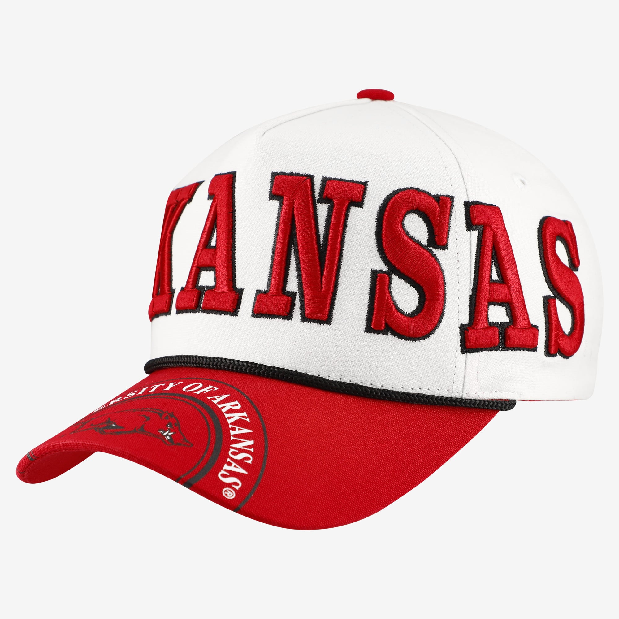Women's Gameday Social White/Cardinal Arkansas Razorbacks Five-Panel Rope Away Adjustable Hat