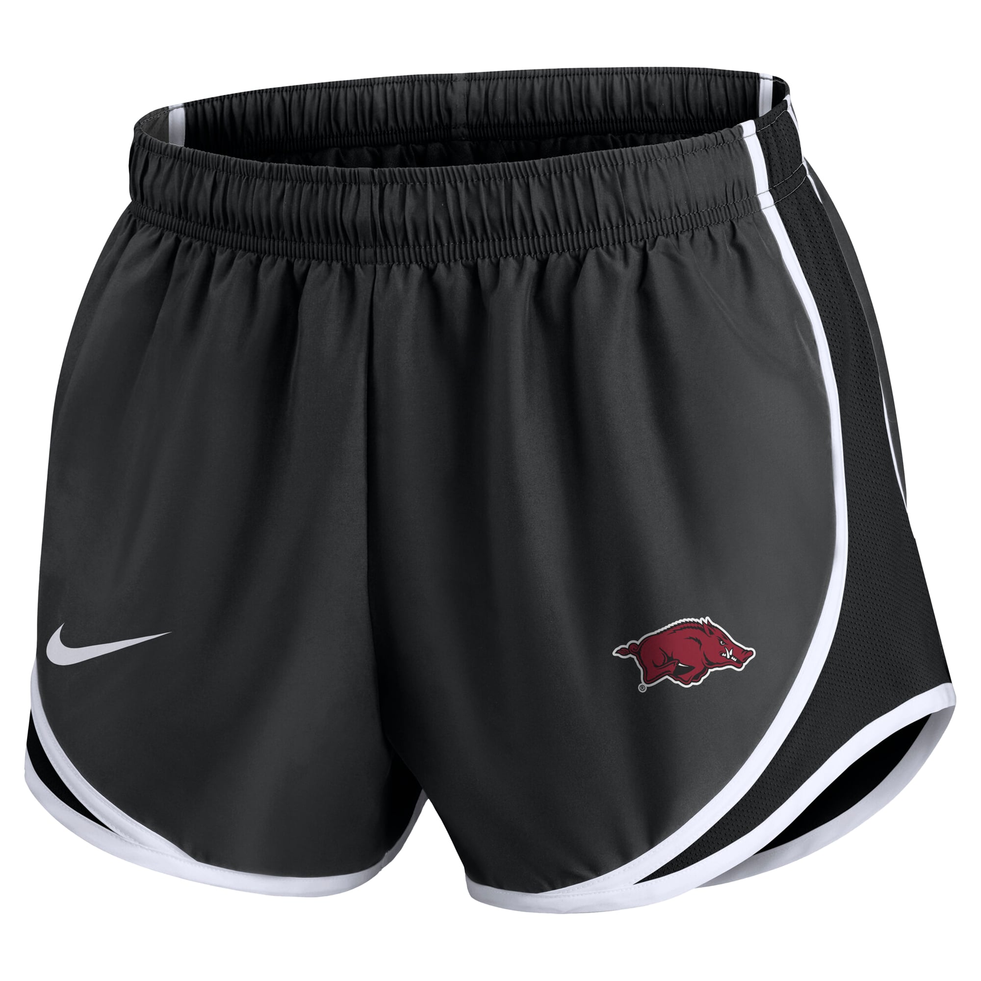 Short Nike Tempo Dri-FIT noir pour femme, Arkansas Razorbacks