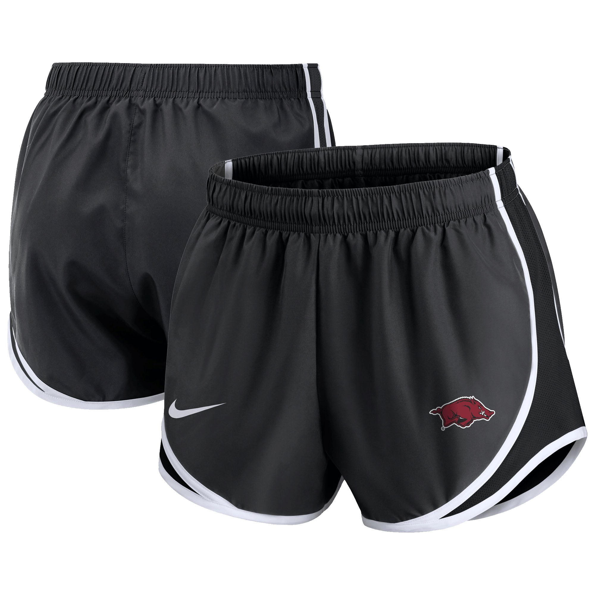 Short Nike Tempo Dri-FIT noir pour femme, Arkansas Razorbacks
