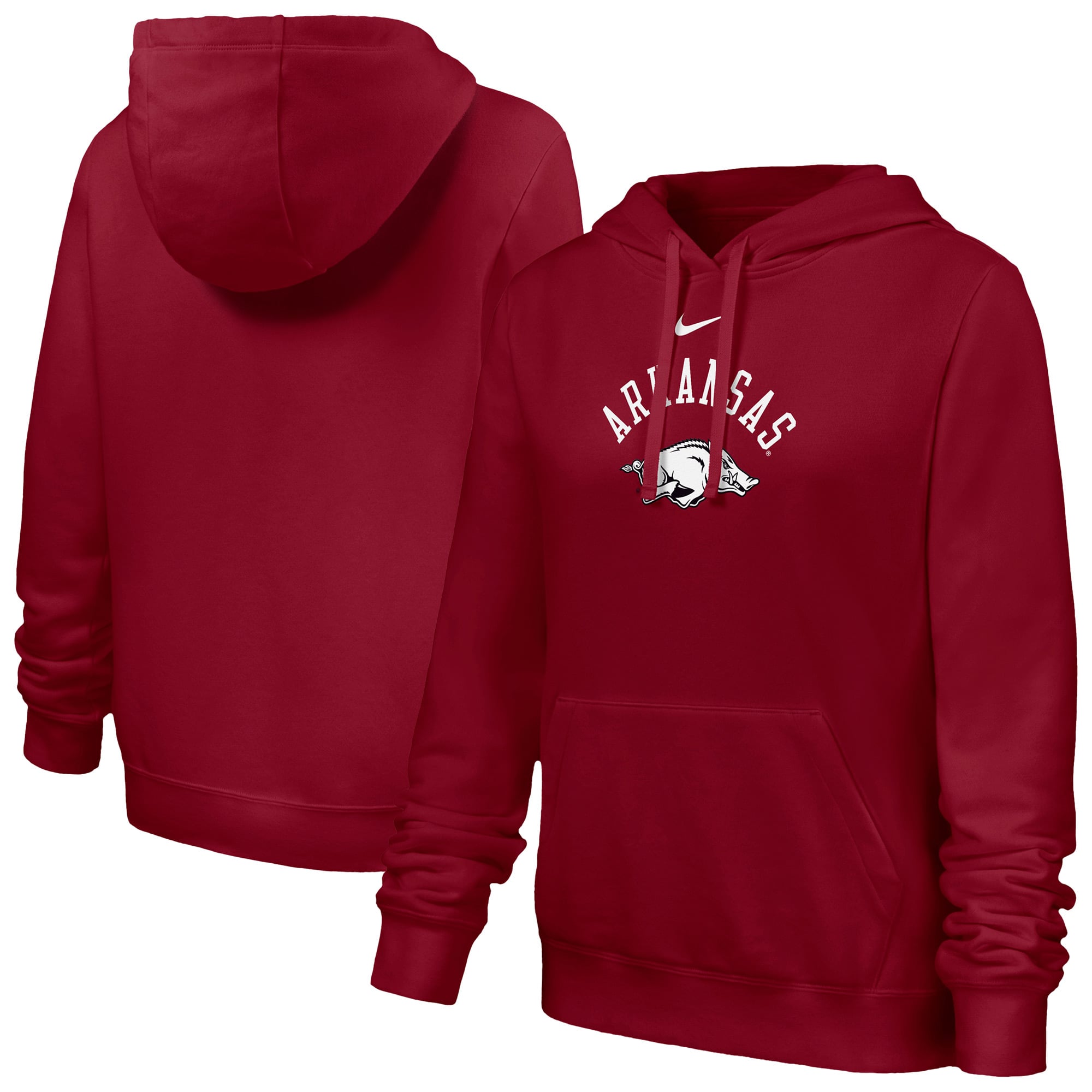 Sweat à capuche en polaire Nike Cardinal Arkansas Razorbacks Club pour femmes