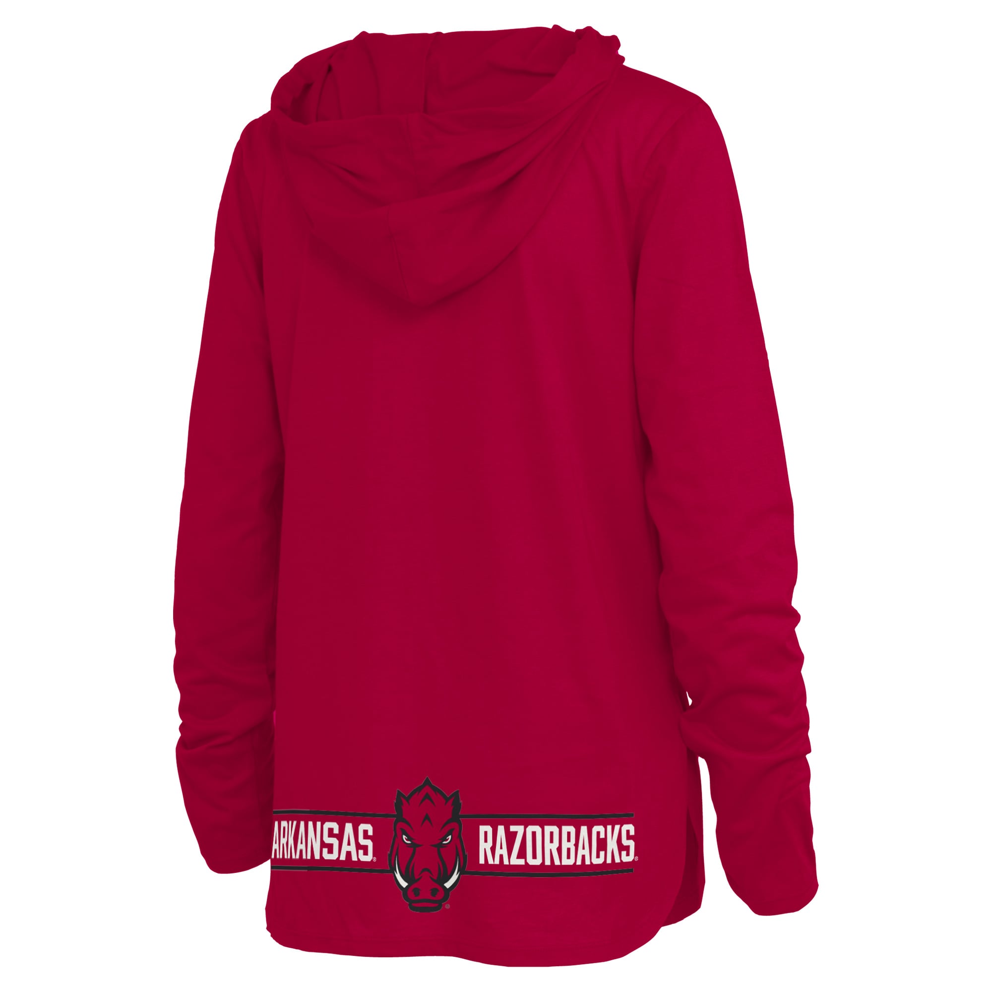 T-shirt à capuche manches longues Allie des Cardinal Arkansas Razorbacks pour femmes de Pressbox