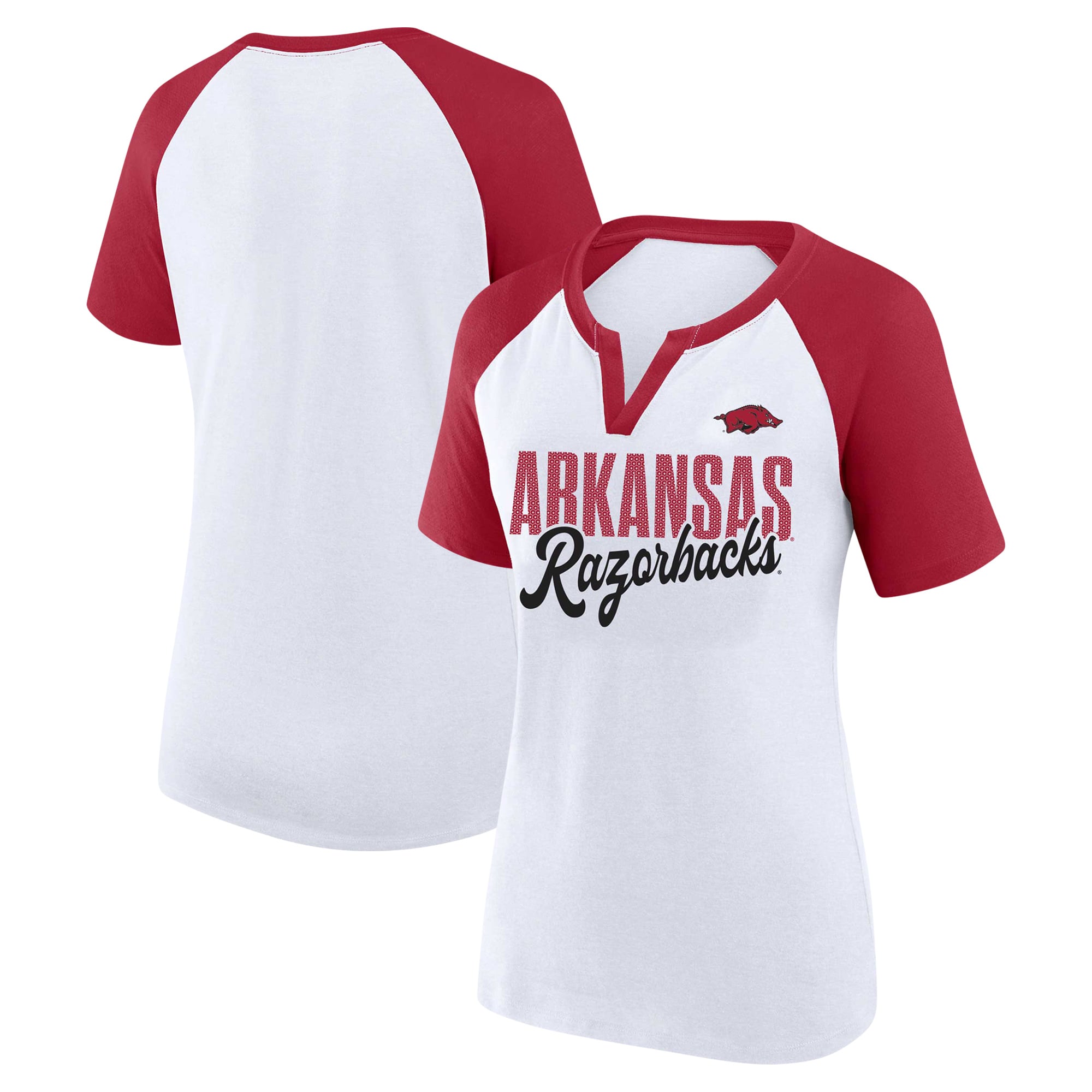 Ladies Razorback Women's Profile White/Cardinal Arkansas Razorbacks Plus Size Best Squad ...