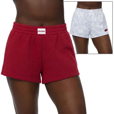 Ensemble de deux shorts Arkansas Razorbacks ZooZatz pour femmes - Rouge cardinal/Gris
