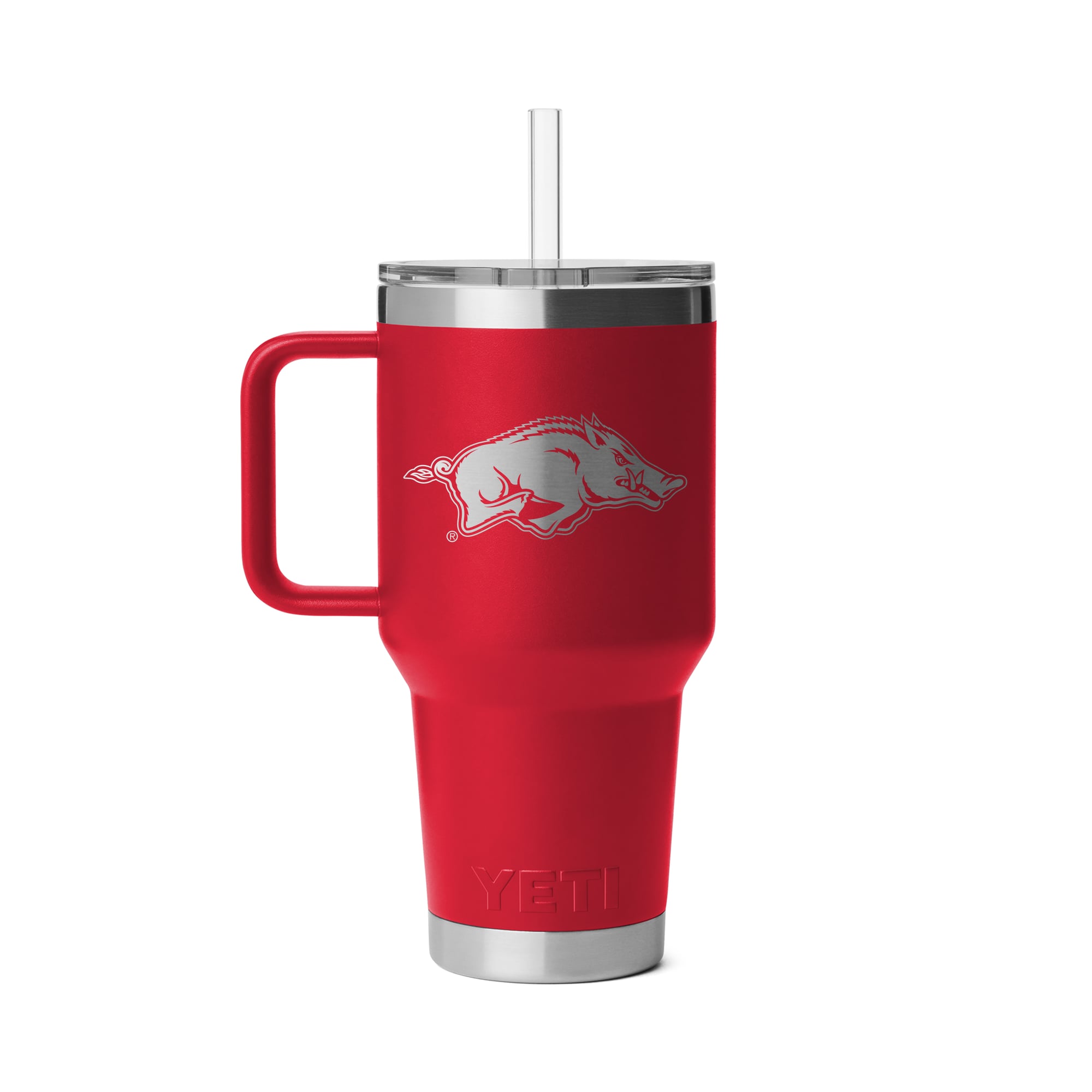 Mug à paille YETI Arkansas Razorbacks Rambler 2.0 de 1 litre (35 oz).