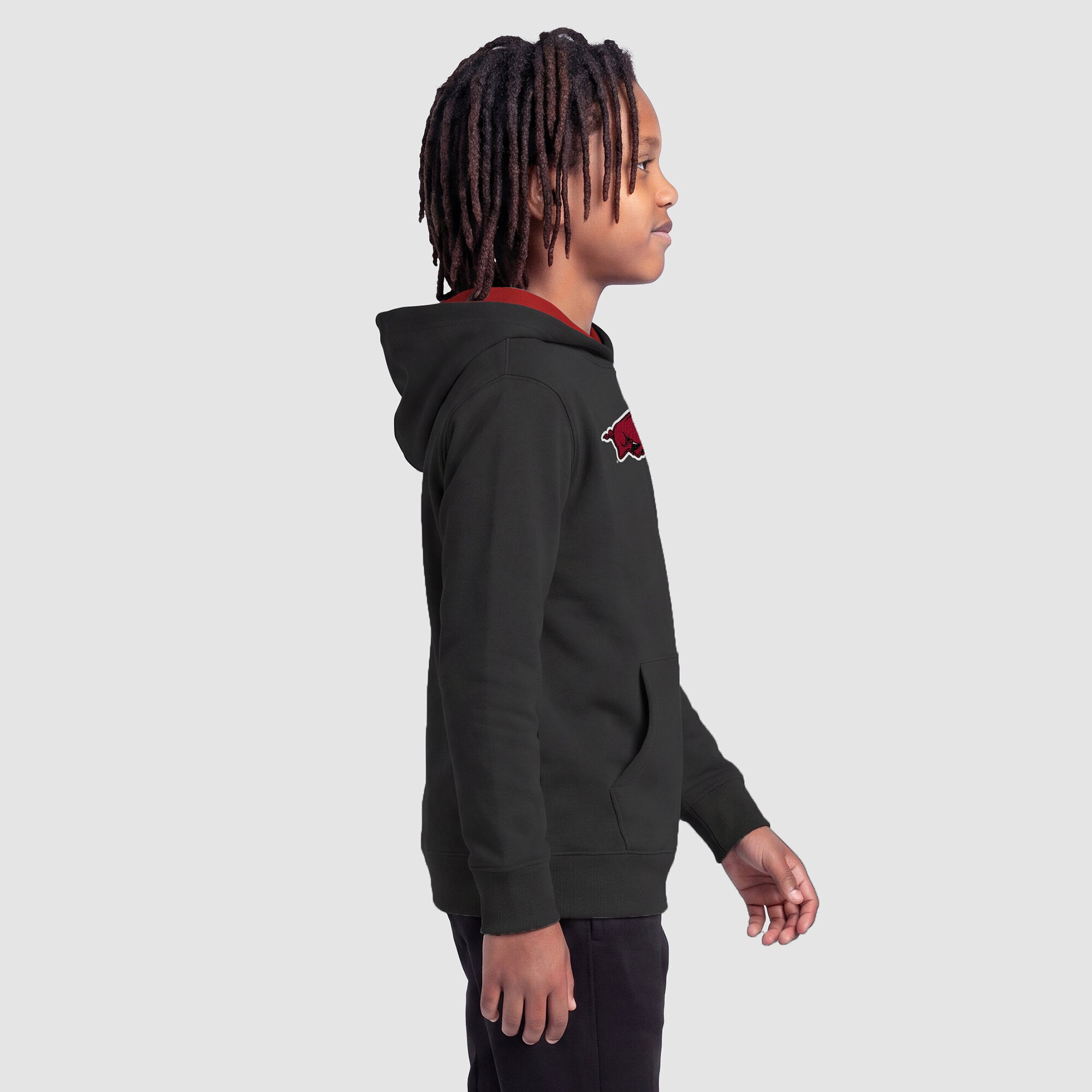 Sweat à capuche polaire Youth Champion Black Arkansas Razorbacks
