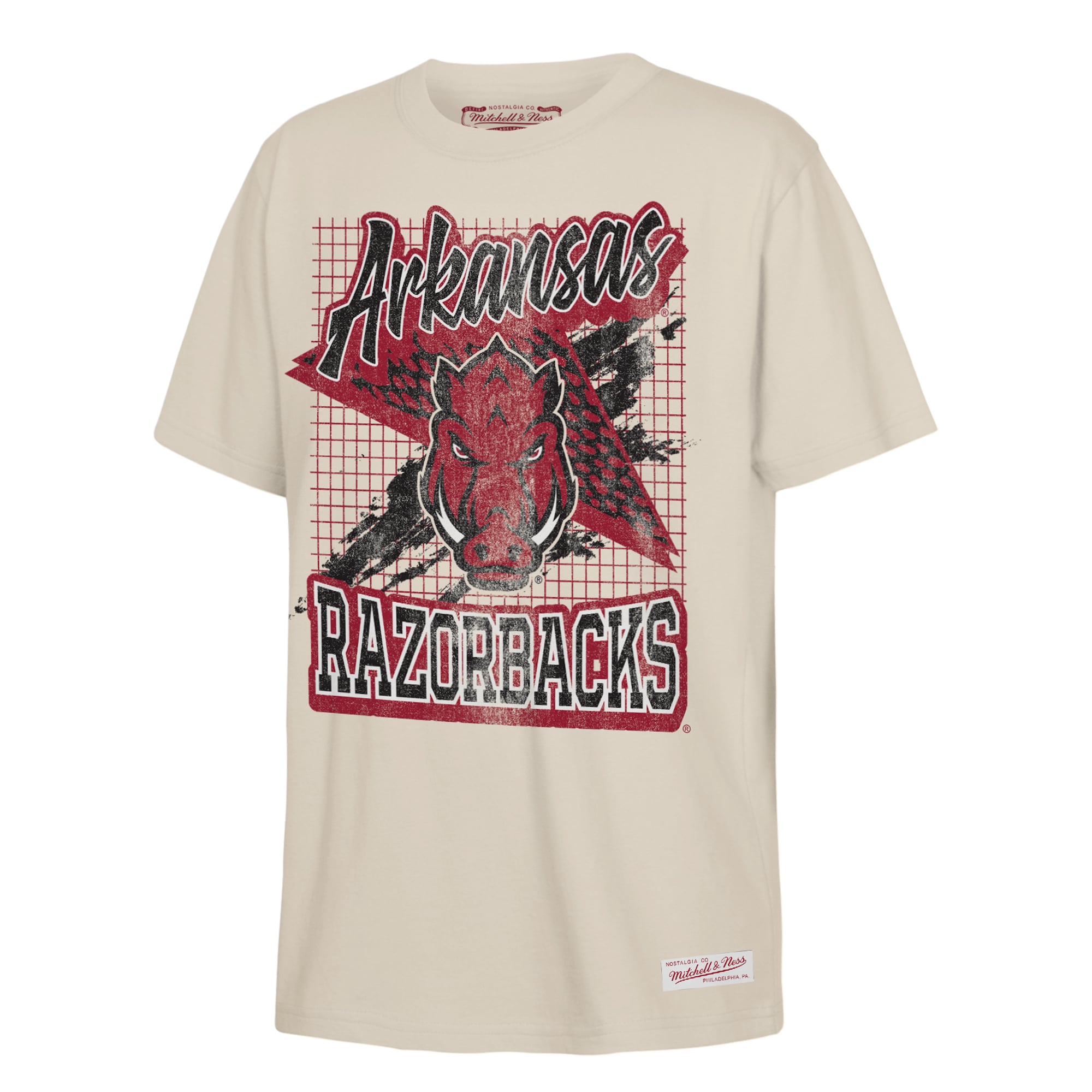 T-shirt universitaire Mitchell & Ness Natural Arkansas Razorbacks pour jeunes