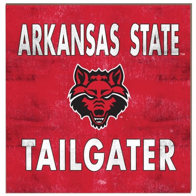 Arkansas State Red Wolves 10'' x 10'' Retro Team Sign