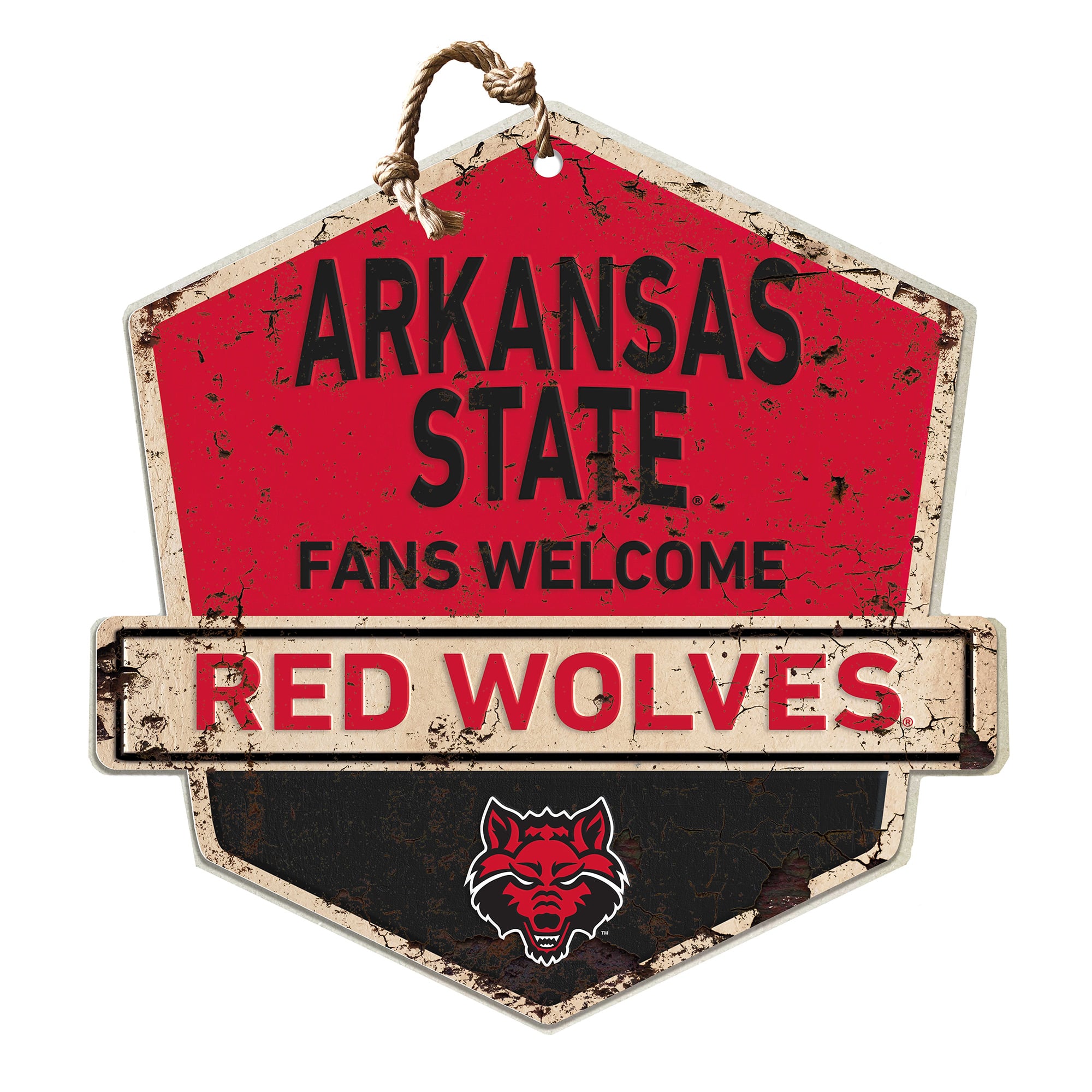 Arkansas State Red Wolves Fans Welcome Sign