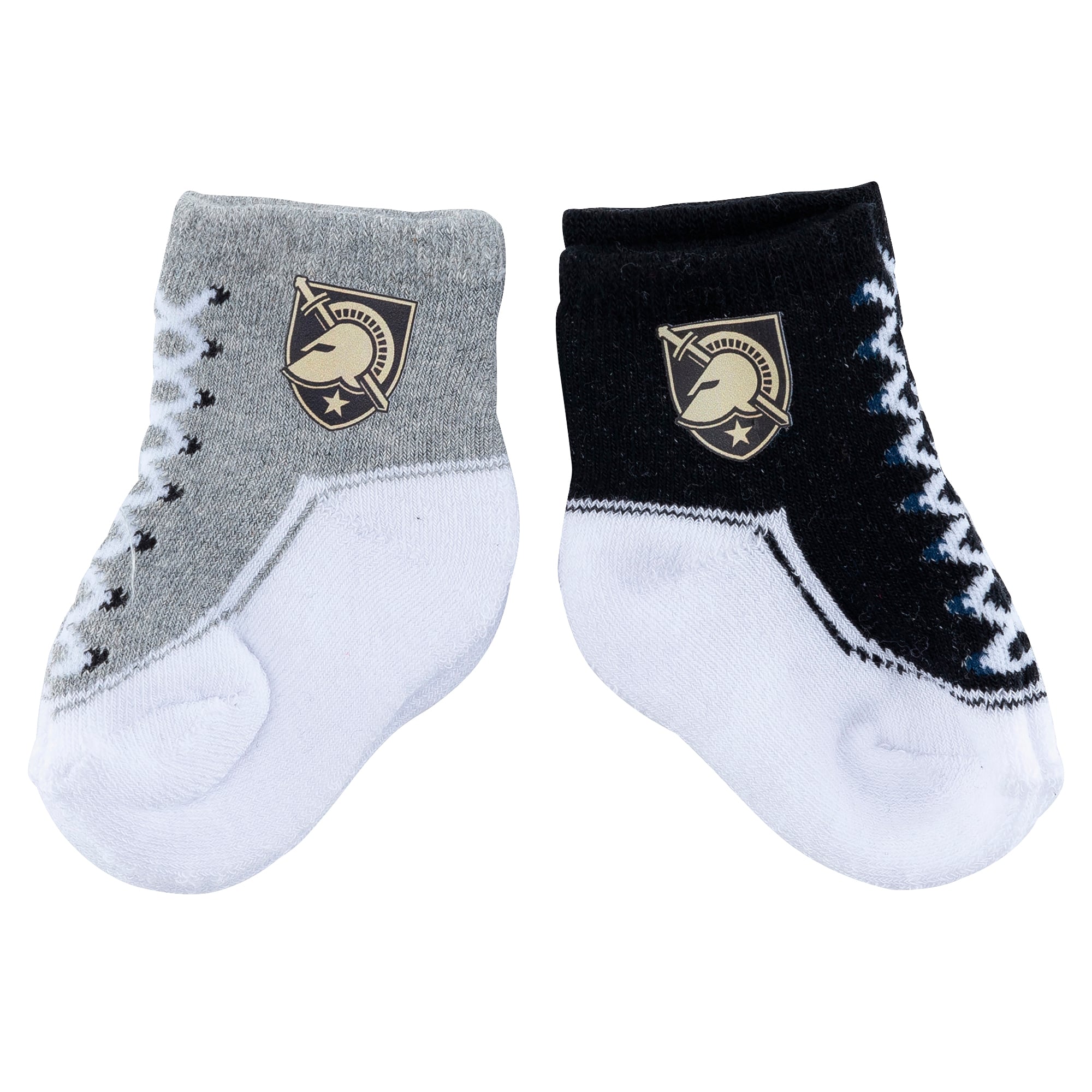 Lot de deux paires de chaussettes pour bébé ZooZatz Army Black Knights