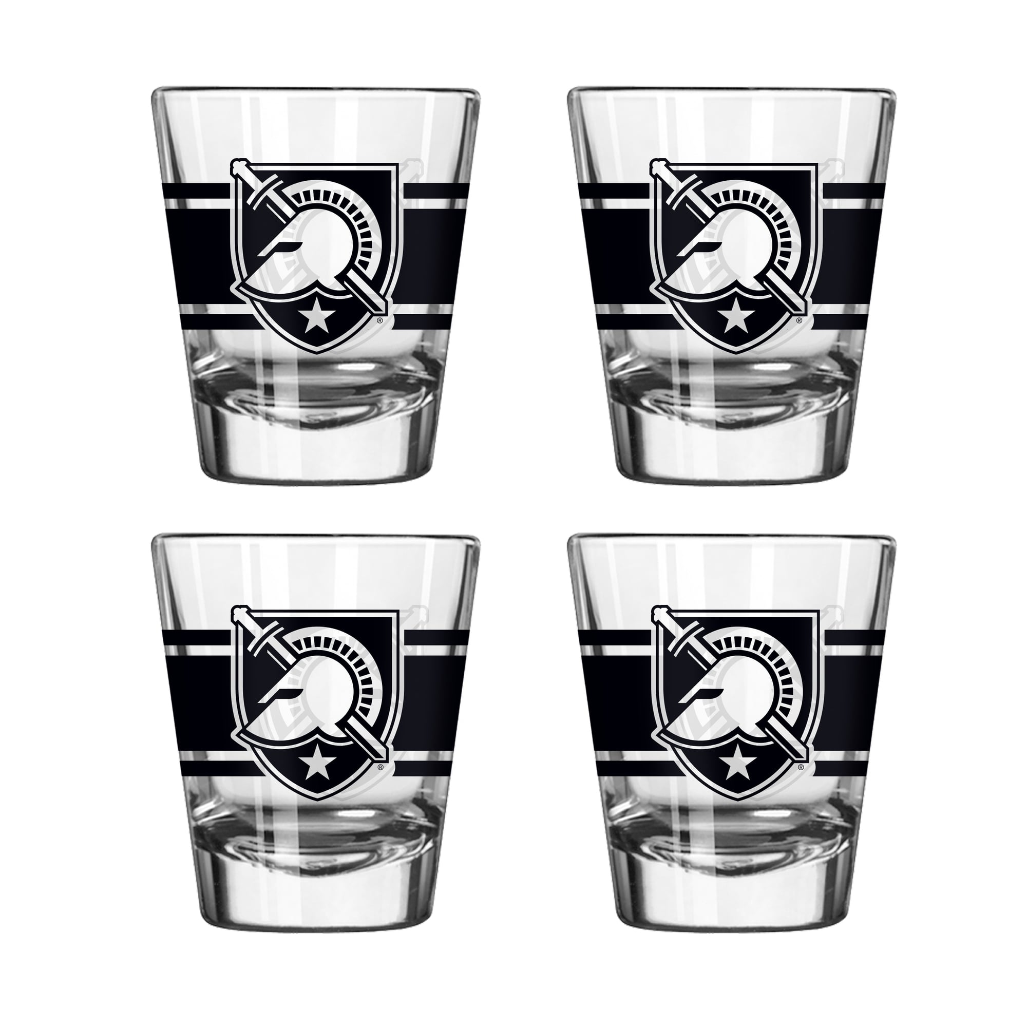 Ensemble de quatre verres à shot rayés Logo Brands Army Black Knights