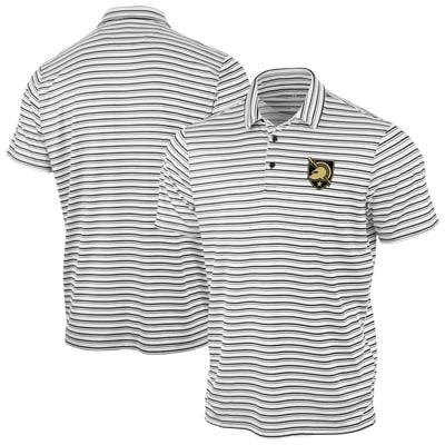 Army Black Knights Antigua Space Stripe Polo - Black