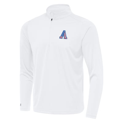 Army Black Knights Antigua Patriotic Logo Tribute Quarter-Zip Pullover - White
