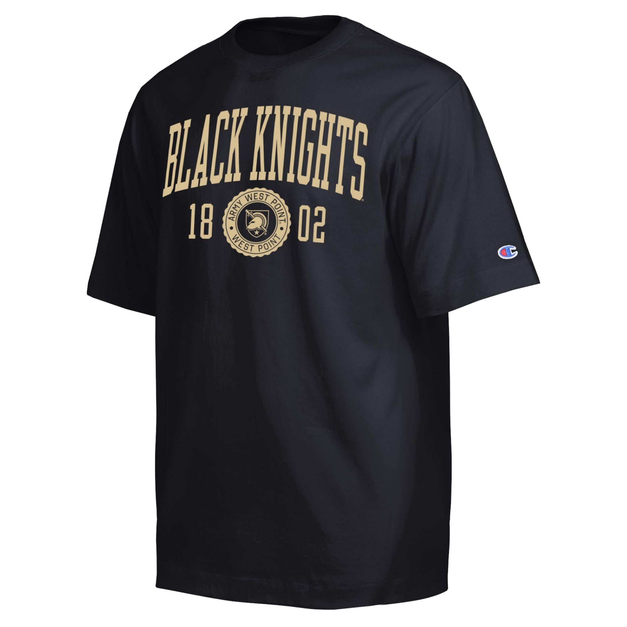 Men's Champion  Black Army Knights Established Tradition Heavyweight T-Shirt