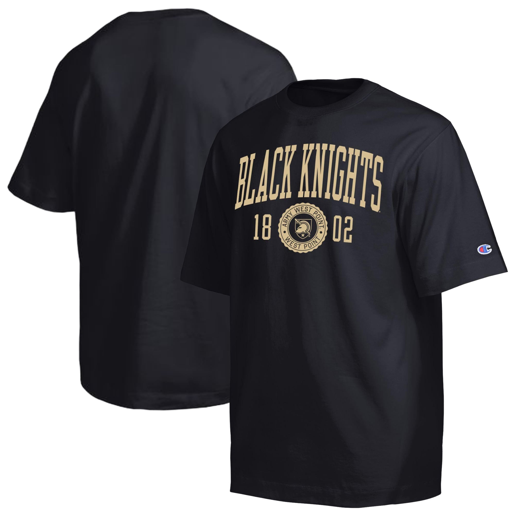 Men's Champion Black Army Knights Established Tradition Heavyweight T-Shirt