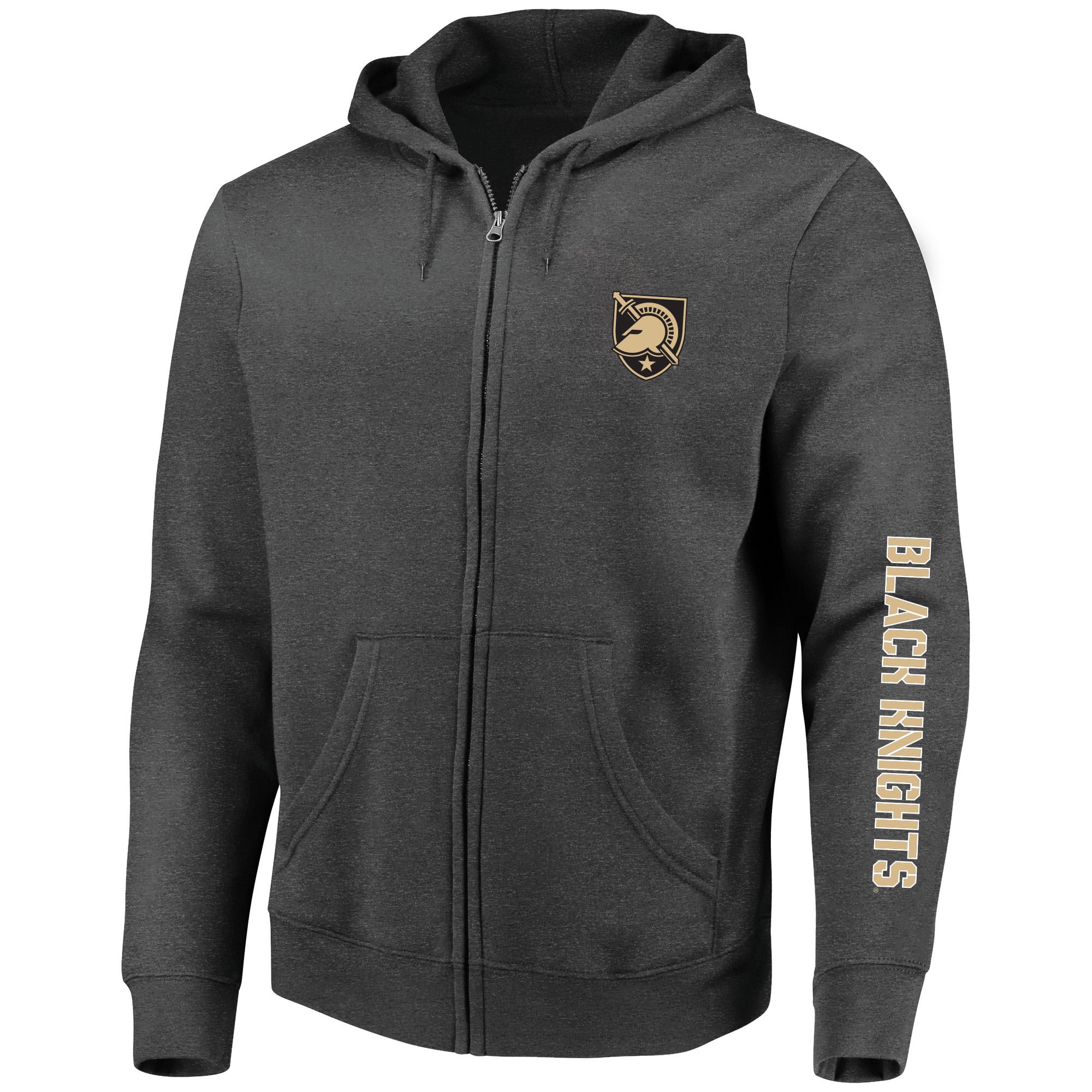 Sweat à capuche zippé Champion pour homme, couleur gris anthracite chiné, Black Knights, grandes tailles