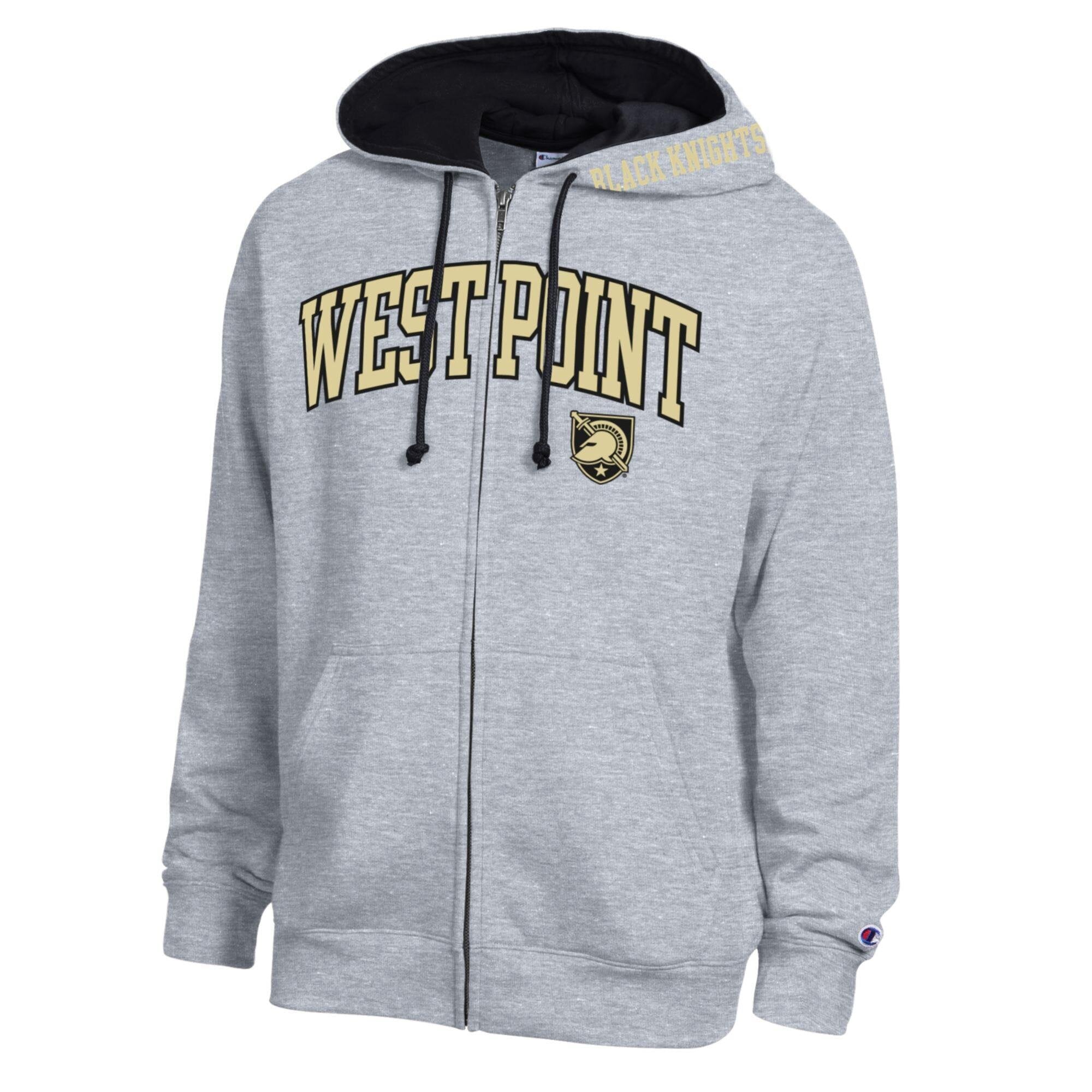 Sweat à capuche zippé en polaire Champion pour homme, gris chin