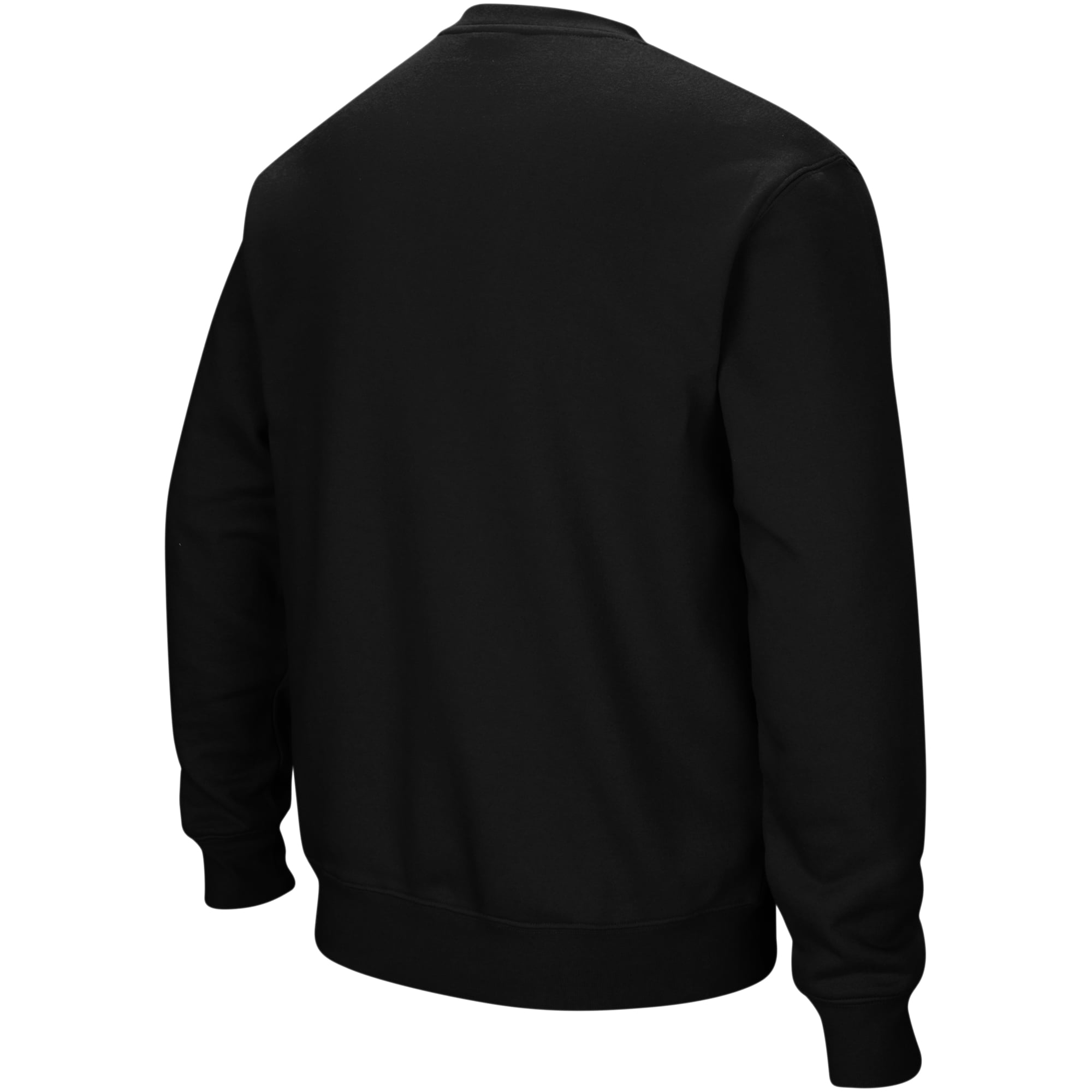 Sweat-shirt à col rond Colosseum pour homme, gris chiné, motif chevaliers noirs, arche et logo.