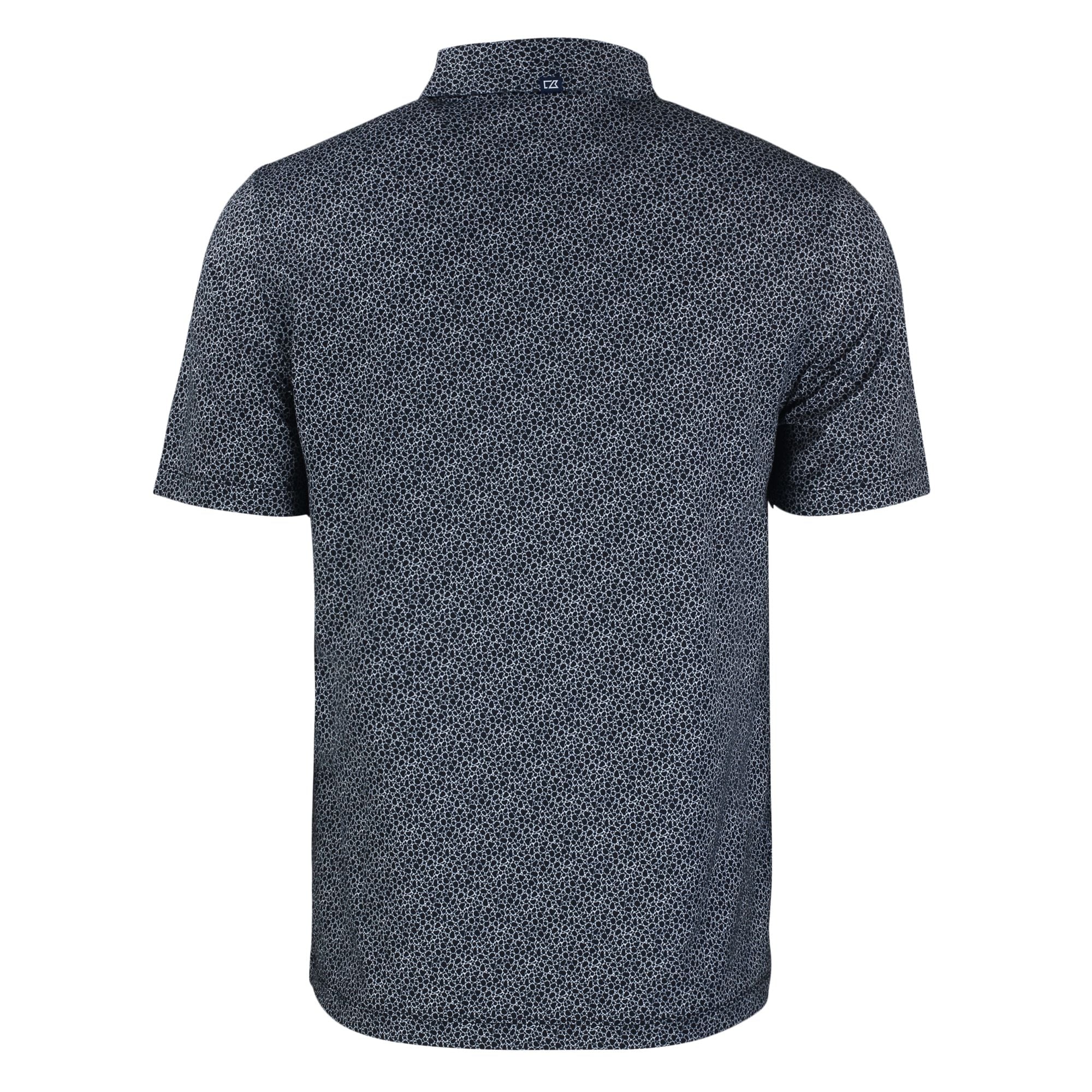 Men's Cutter & Buck Black Army Knights Pike Eco Pebble Print Recycled Polo
