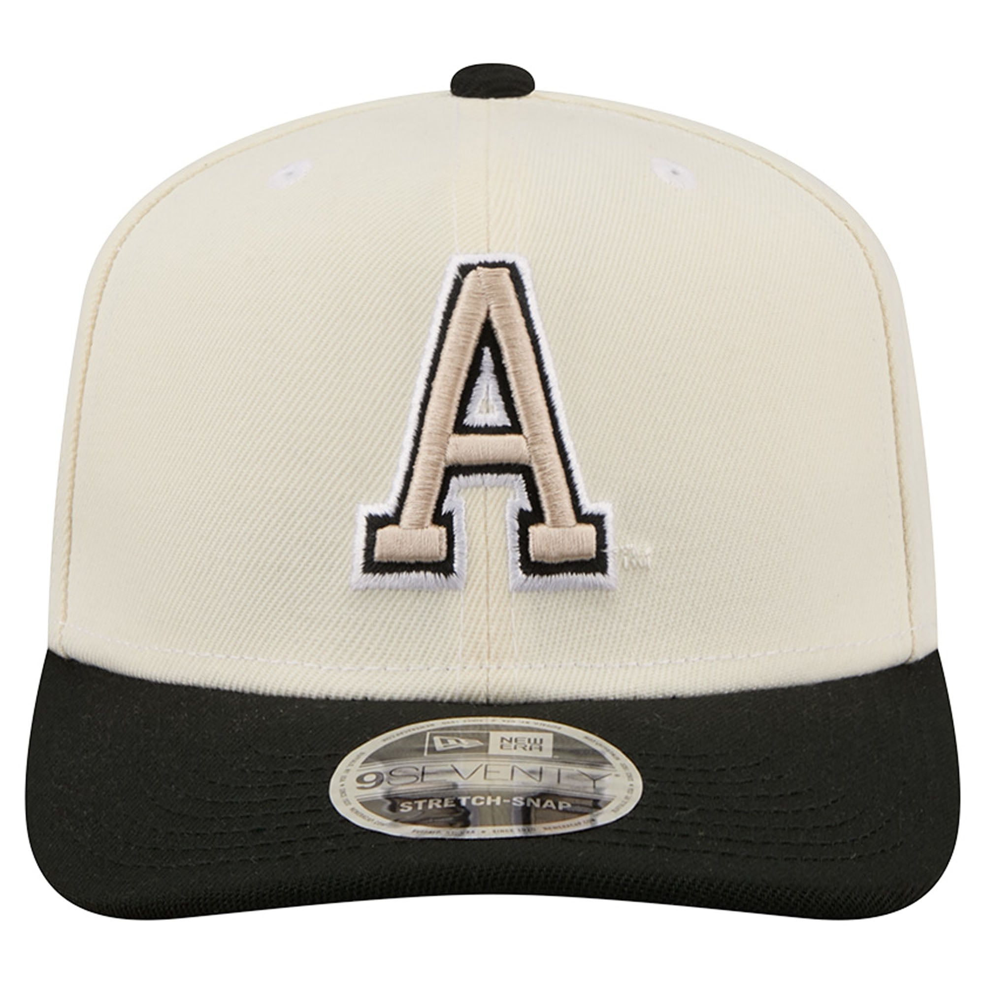 Men's New Era Cream/Black Army Black Knights America's 250th 9SEVENTY Adjustable Hat