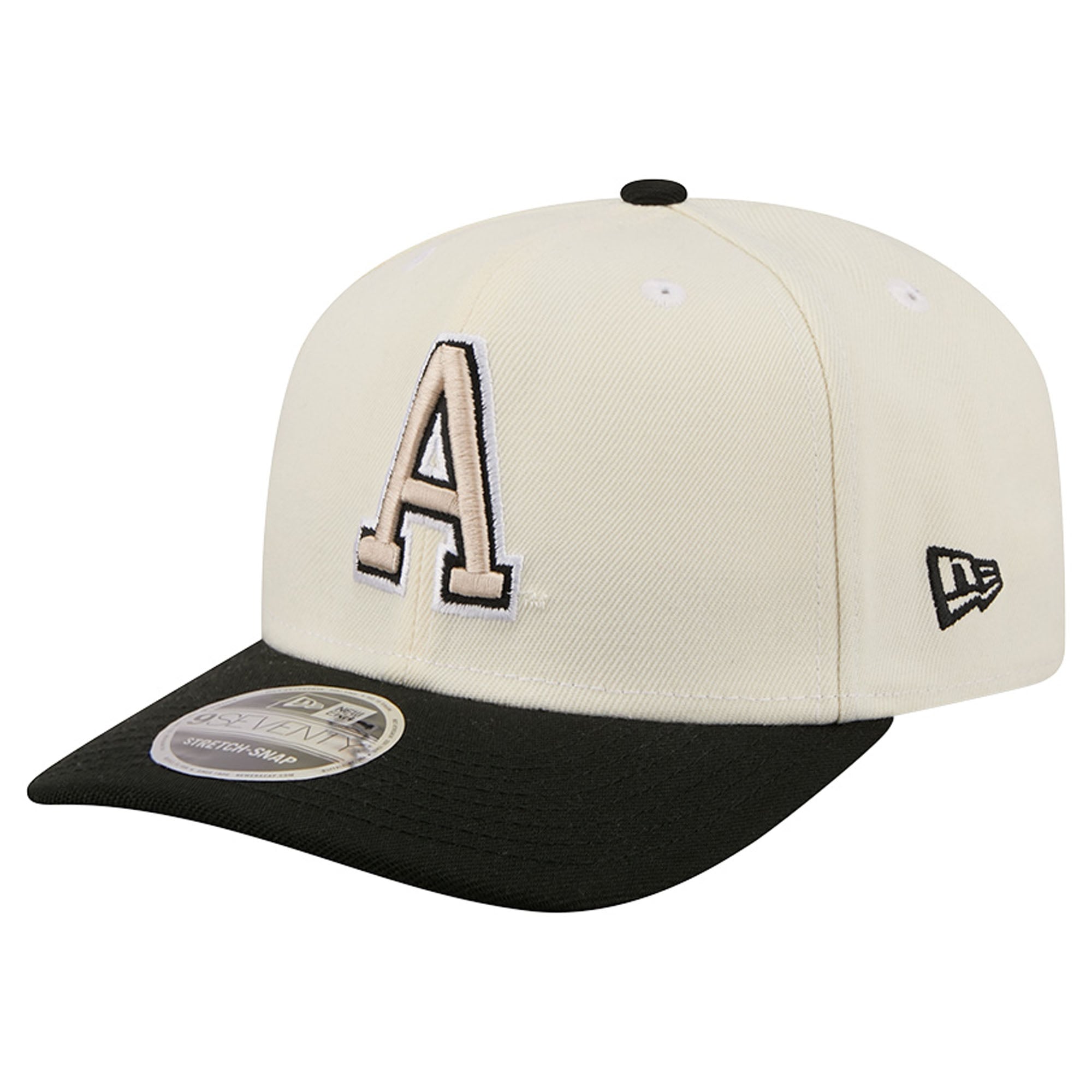 Men's New Era Cream/Black Army Black Knights America's 250th 9SEVENTY Adjustable Hat