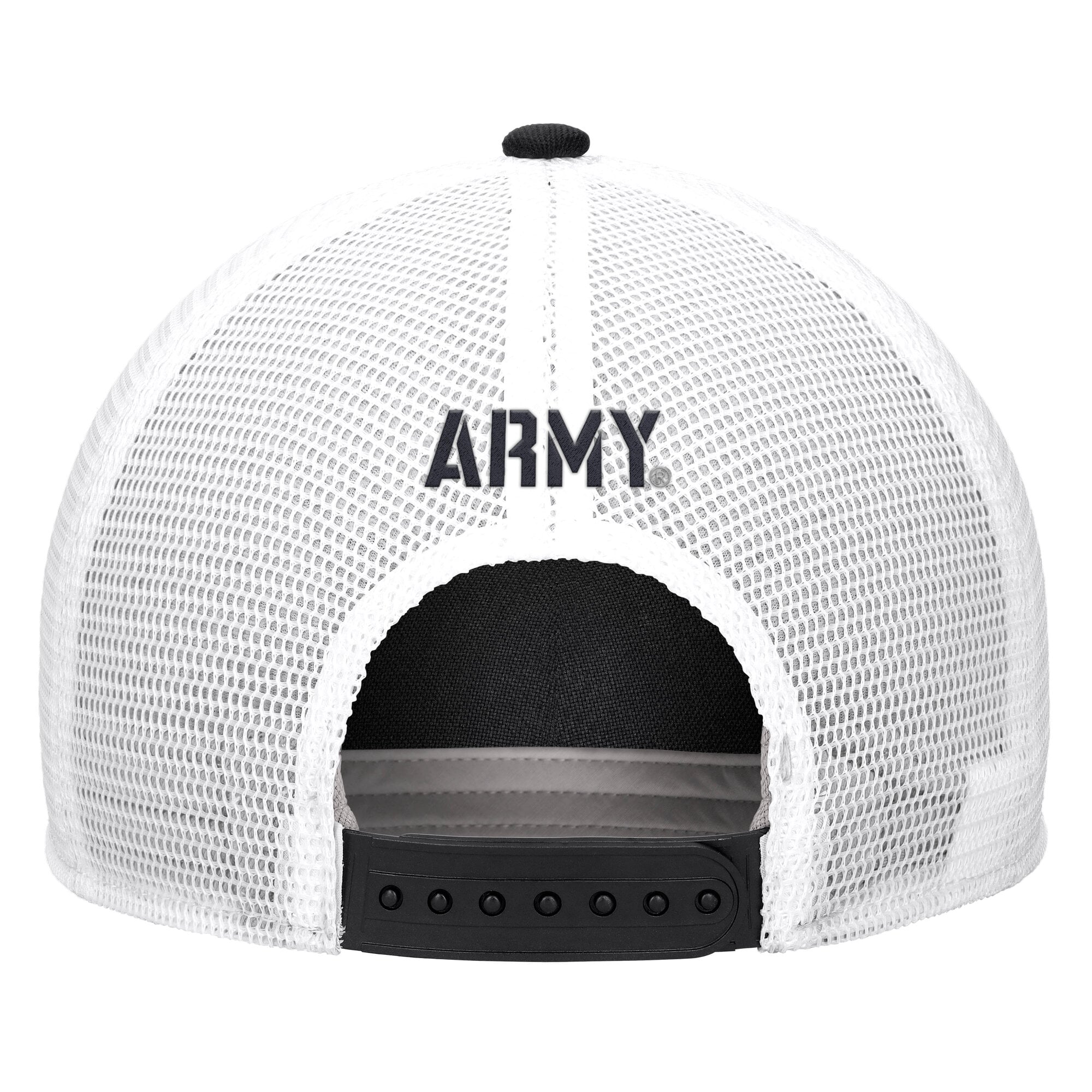 Men's Nike Black Army Black Knights 2026 On-Field Rope Adjustable Trucker Hat