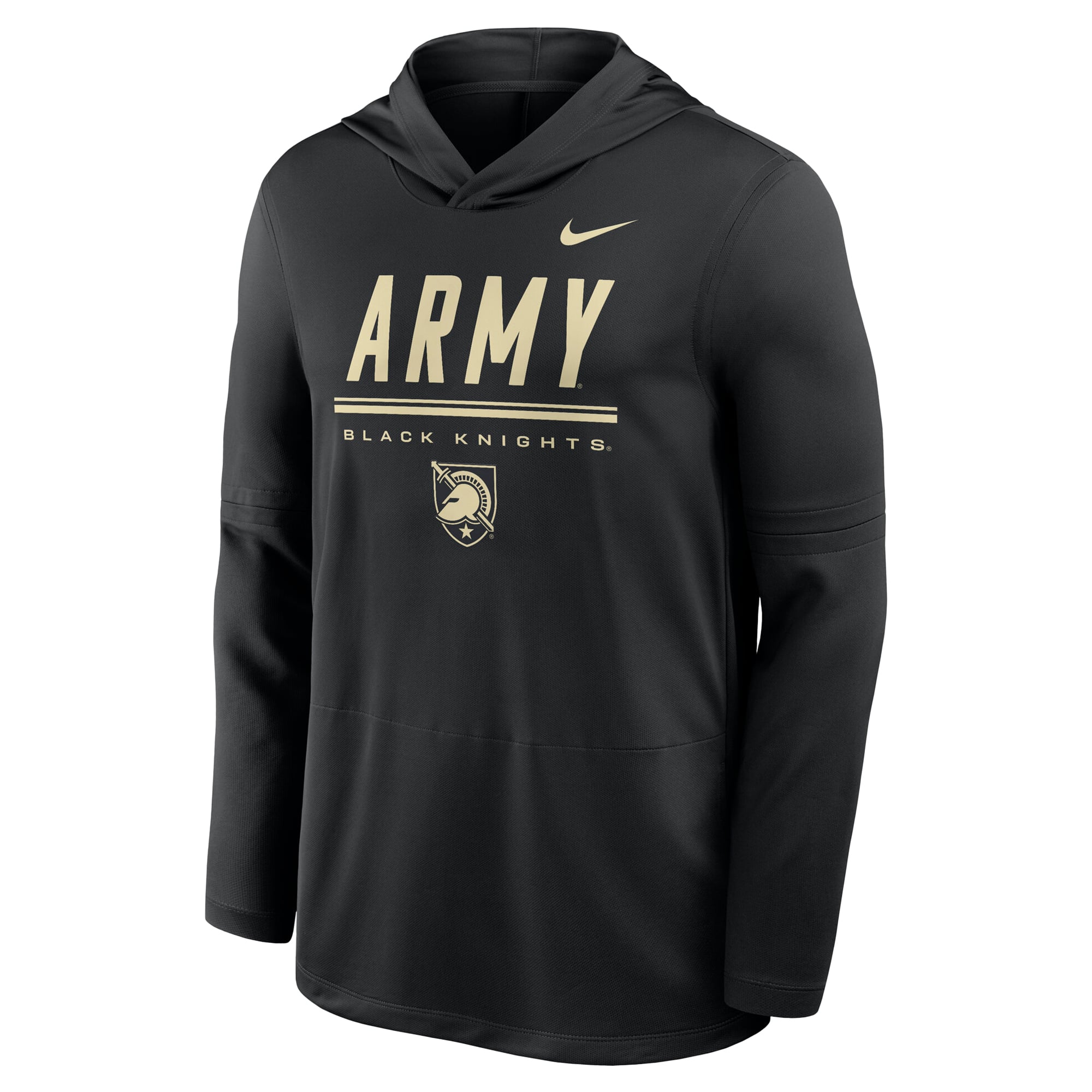 Men's Nike Black Army Knights 2026 Sideline Dri-FIT Lightweight Hooded Top