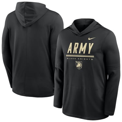 Army Black Knights Nike 2026 Sideline Dri-FIT Lightweight Hooded Top - Black