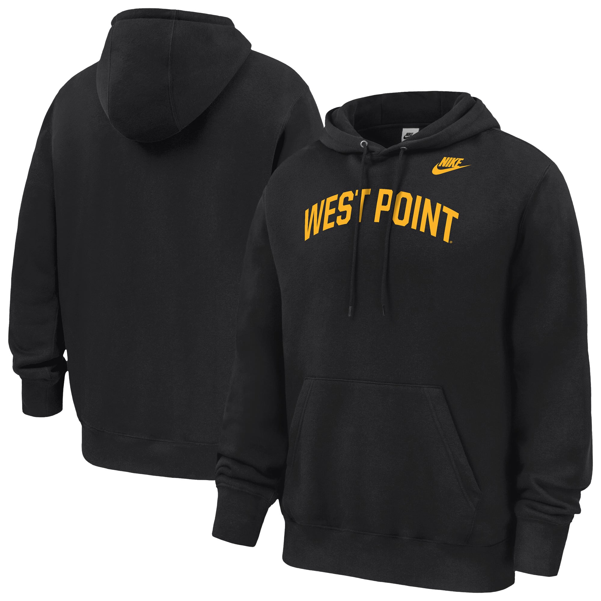 Men's Nike Black Army Knights 2026 West Point Classic Collection Club Fleece Hoodie