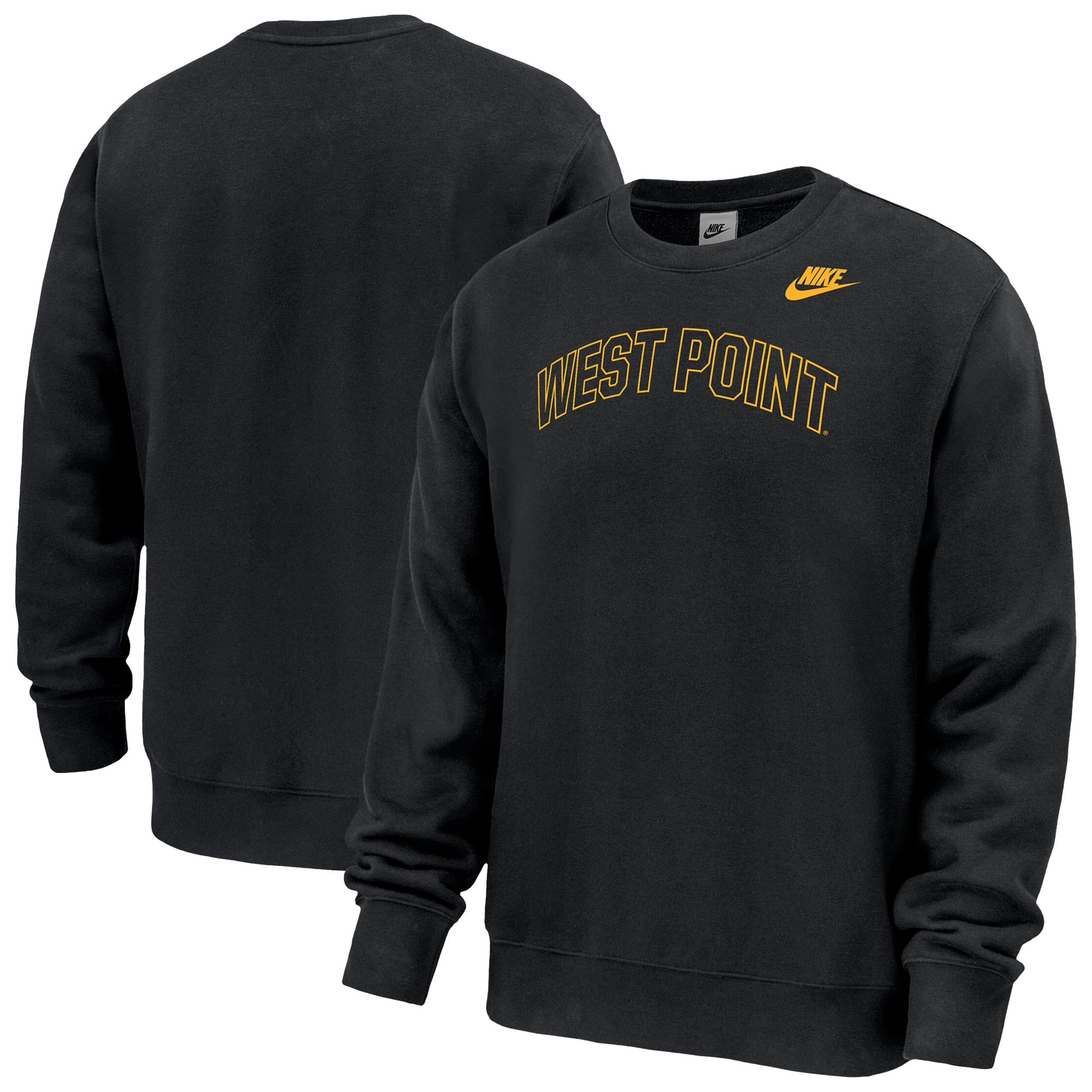 Men's Nike Black Army Knights 2026 West Point Classic Collection Club Fleece Sweatshirt