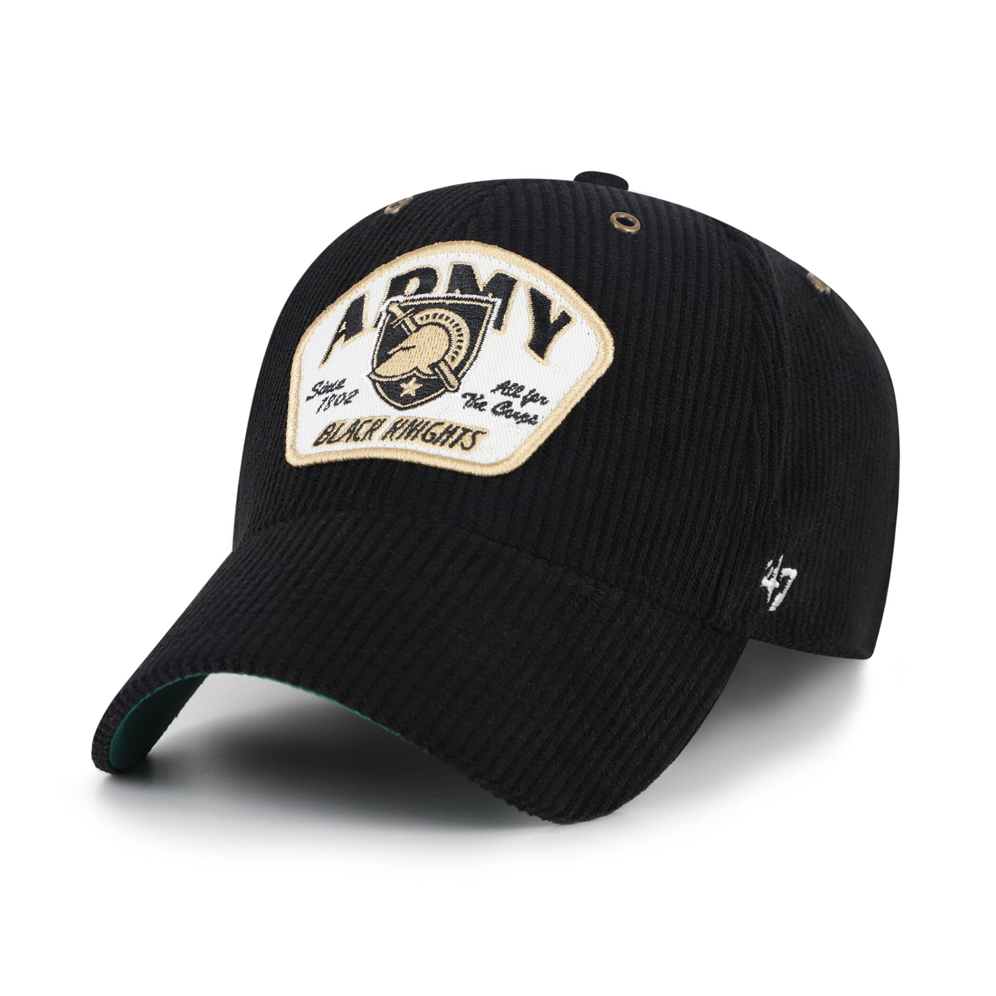 Casquette unisexe ajustable '47 Black Army Black Knights Accordia en velours côtelé MVP