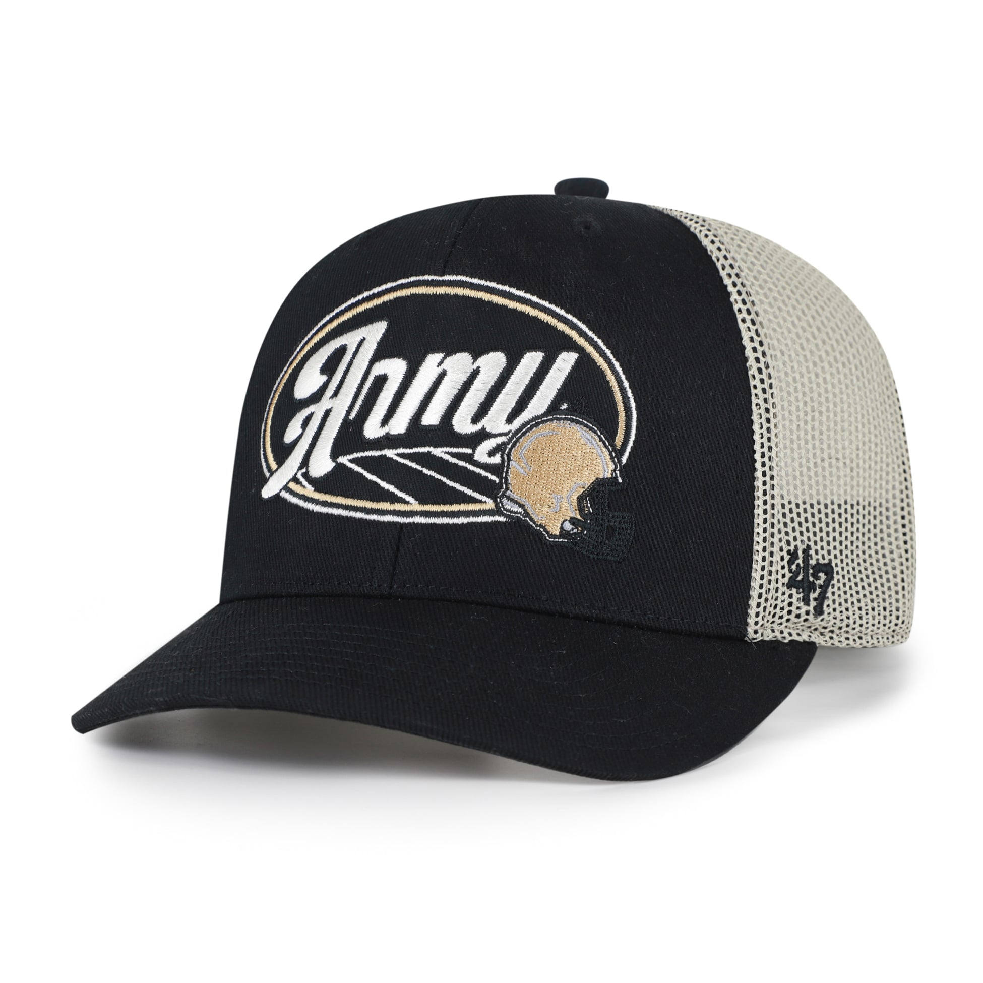 Unisex '47 Black Army Black Knights Enfield Adjustable Trucker Hat