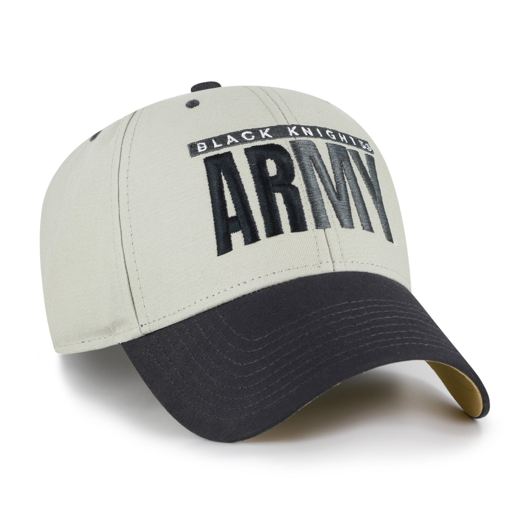 Casquette unisexe ajustable '47 Gris/Noir Armée Black Knights Texte demi-bloc MVP