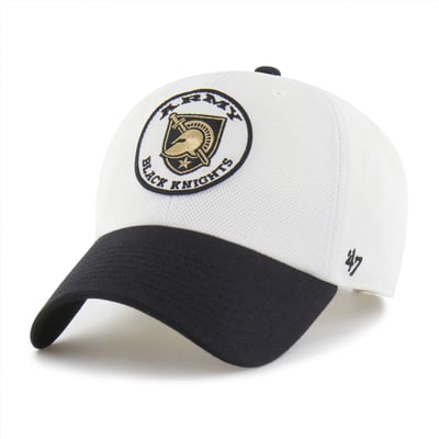Army Black Knights '47 Unisex Pique Patch Clean Up Adjustable Hat - White/Black