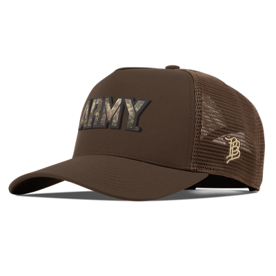 Army Black Knights Branded Bills Unisex Timber Camo Trucker Adjustable Hat - Brown
