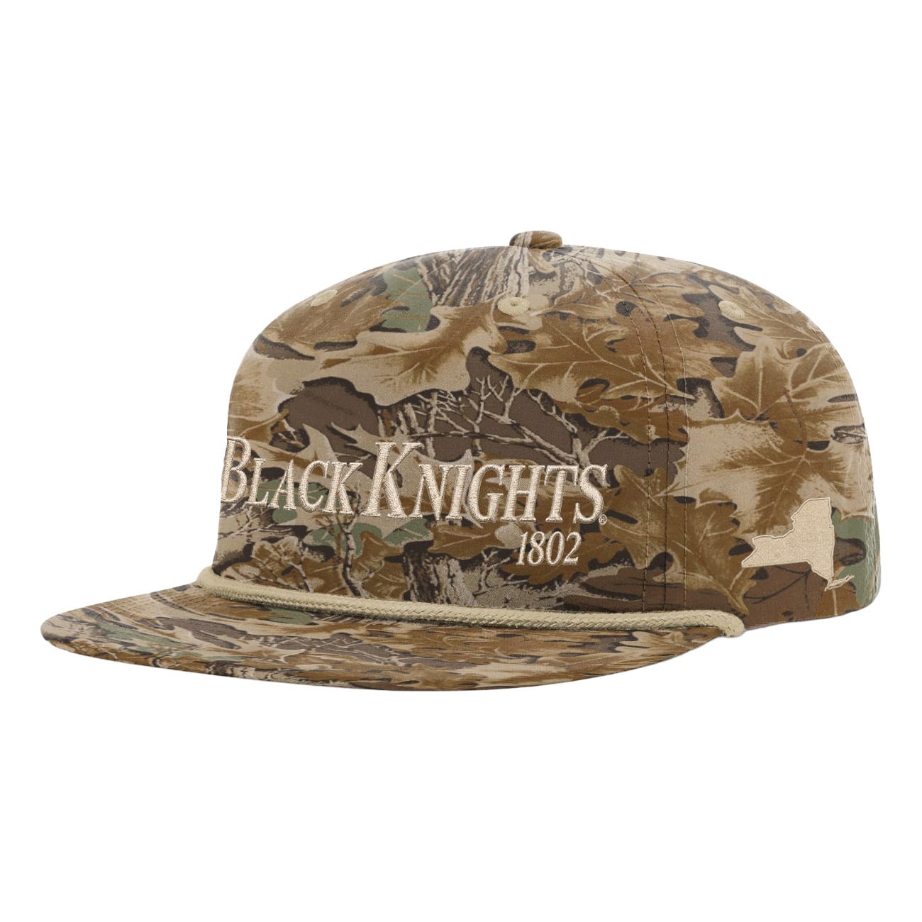 Casquette unisexe Uscape Apparel camouflage armée Black Knights, style golfeur traditionnel, ajustable