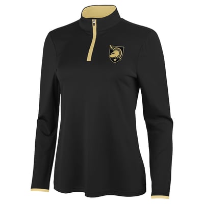 Army Black Knights Antigua Women's Brink Quarter-Zip Pullover - Black/Gold
