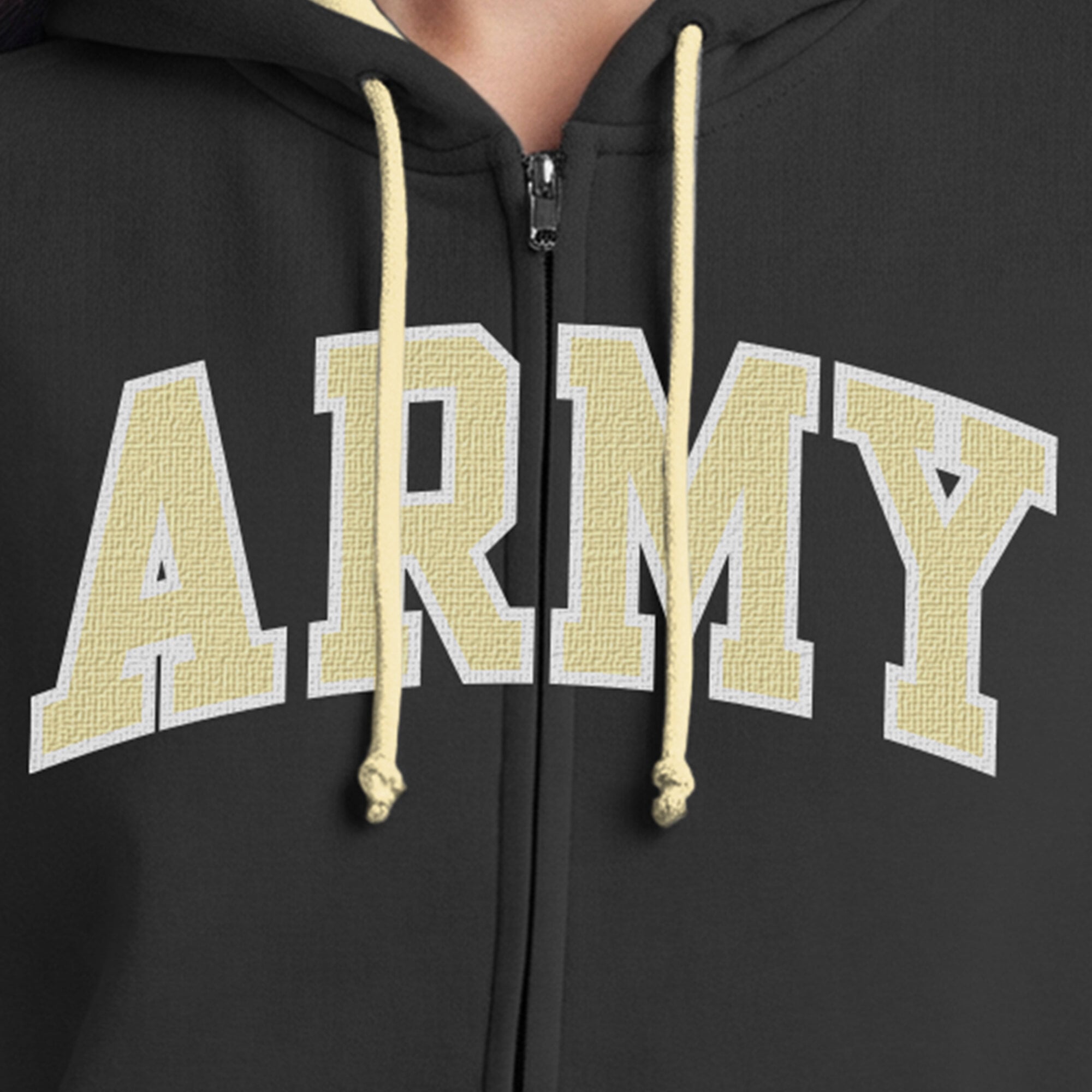 Sweat à capuche zippé en polaire Champion Black Army Knights Arch pour femme