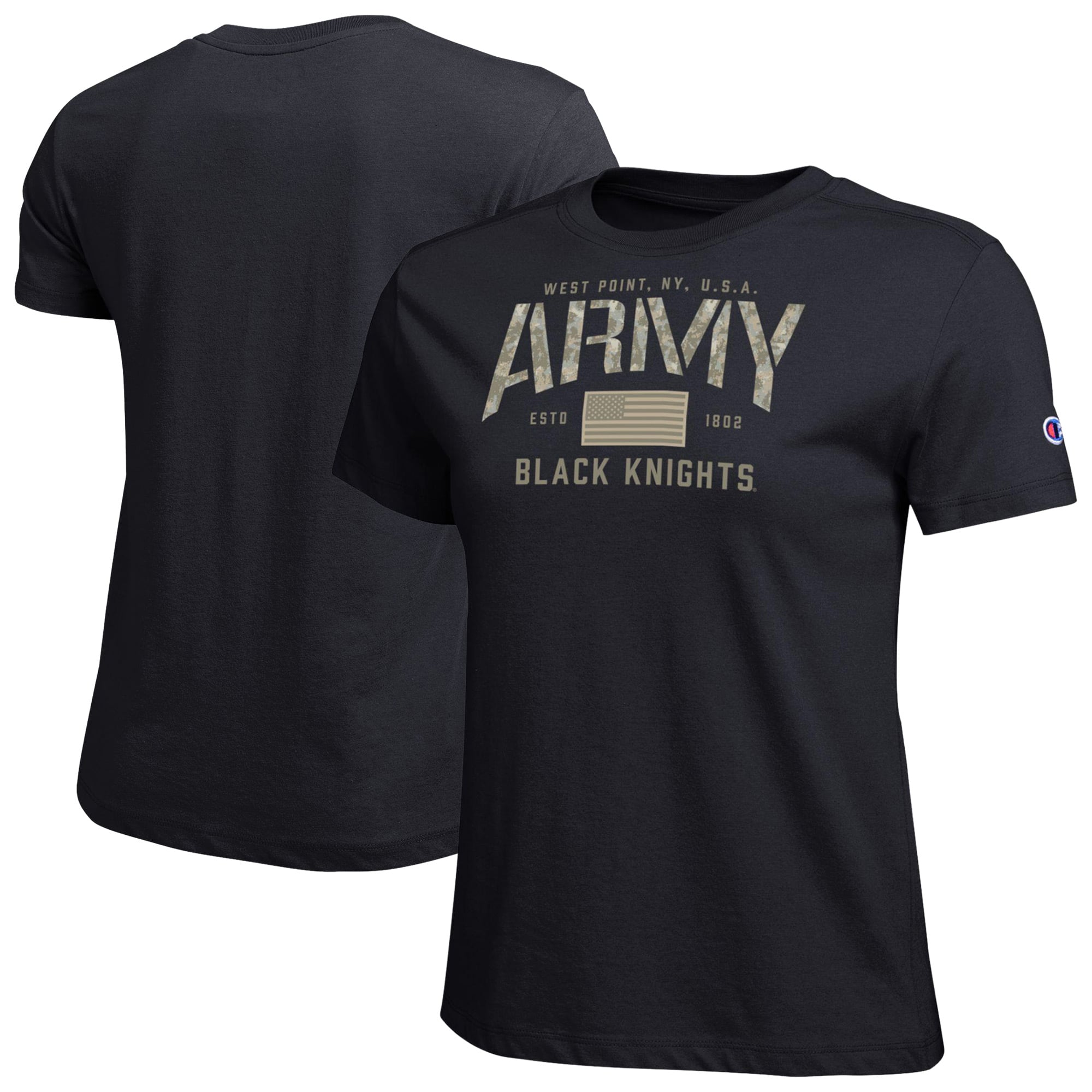 Women's Champion Black Army Knights Operation Hat Trick Core T-Shirt