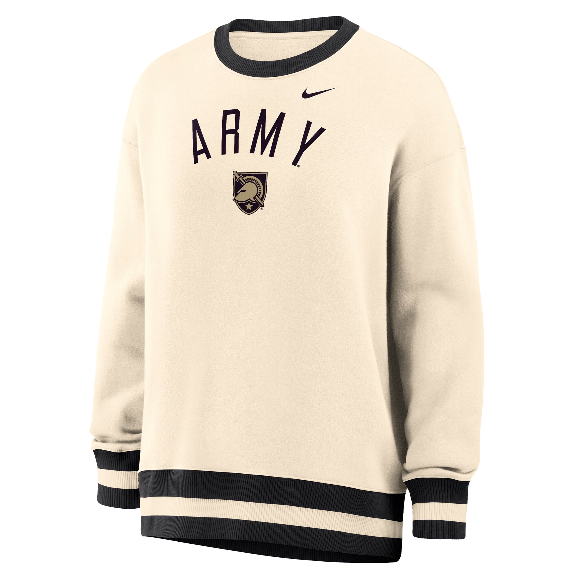 Women's Nike Natural Army Black Knights Oversized Phoenix Fleece Sweatshirt