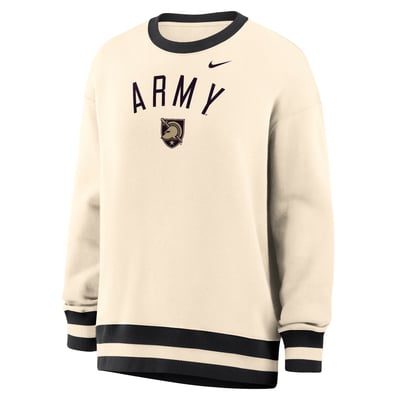 Army Black Knights Nike Women's Oversized Phoenix Fleece Sweatshirt - Natural