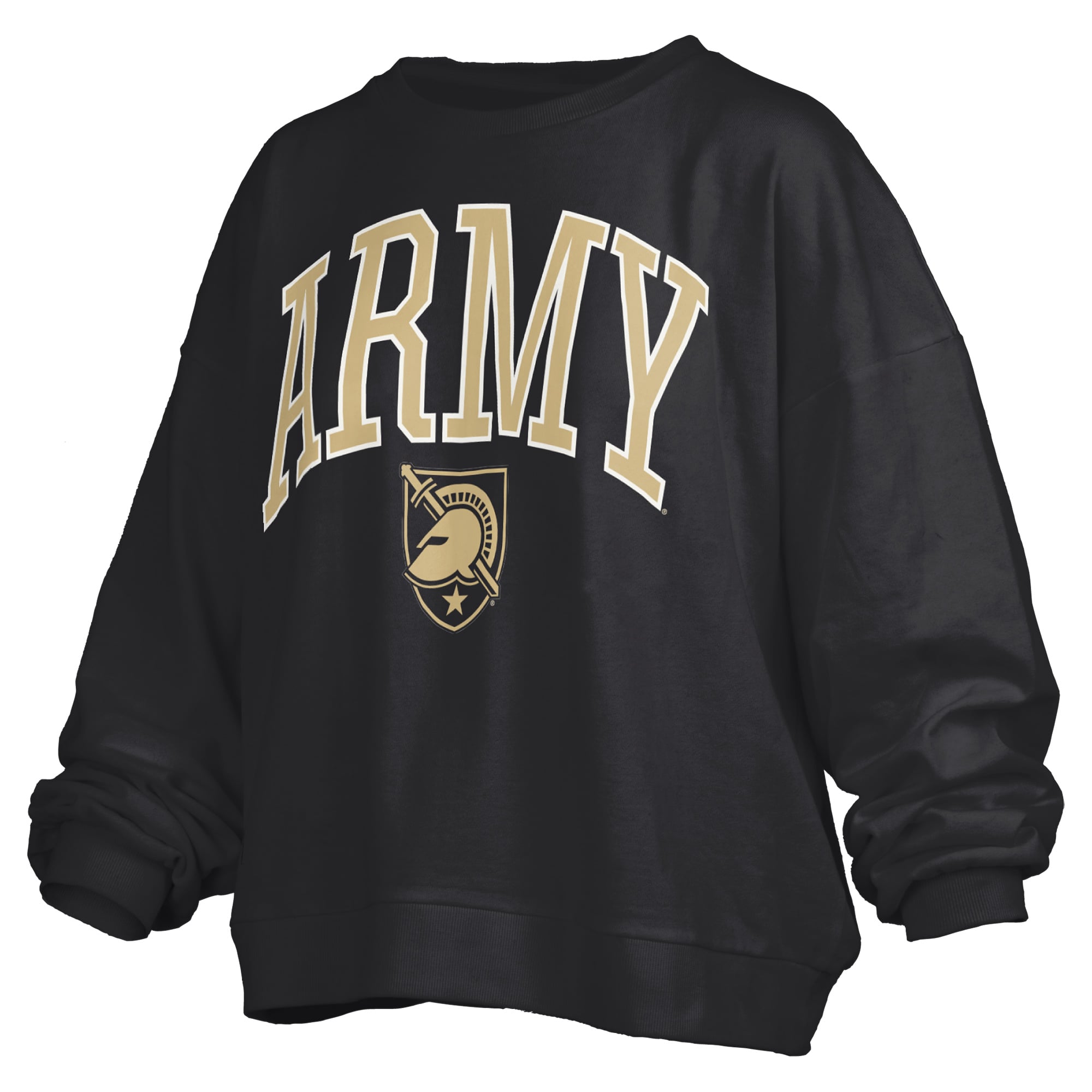 Sweat-shirt polaire oversize Pressbox Black Army Knights Janise avec logo en arc de cercle pour femme