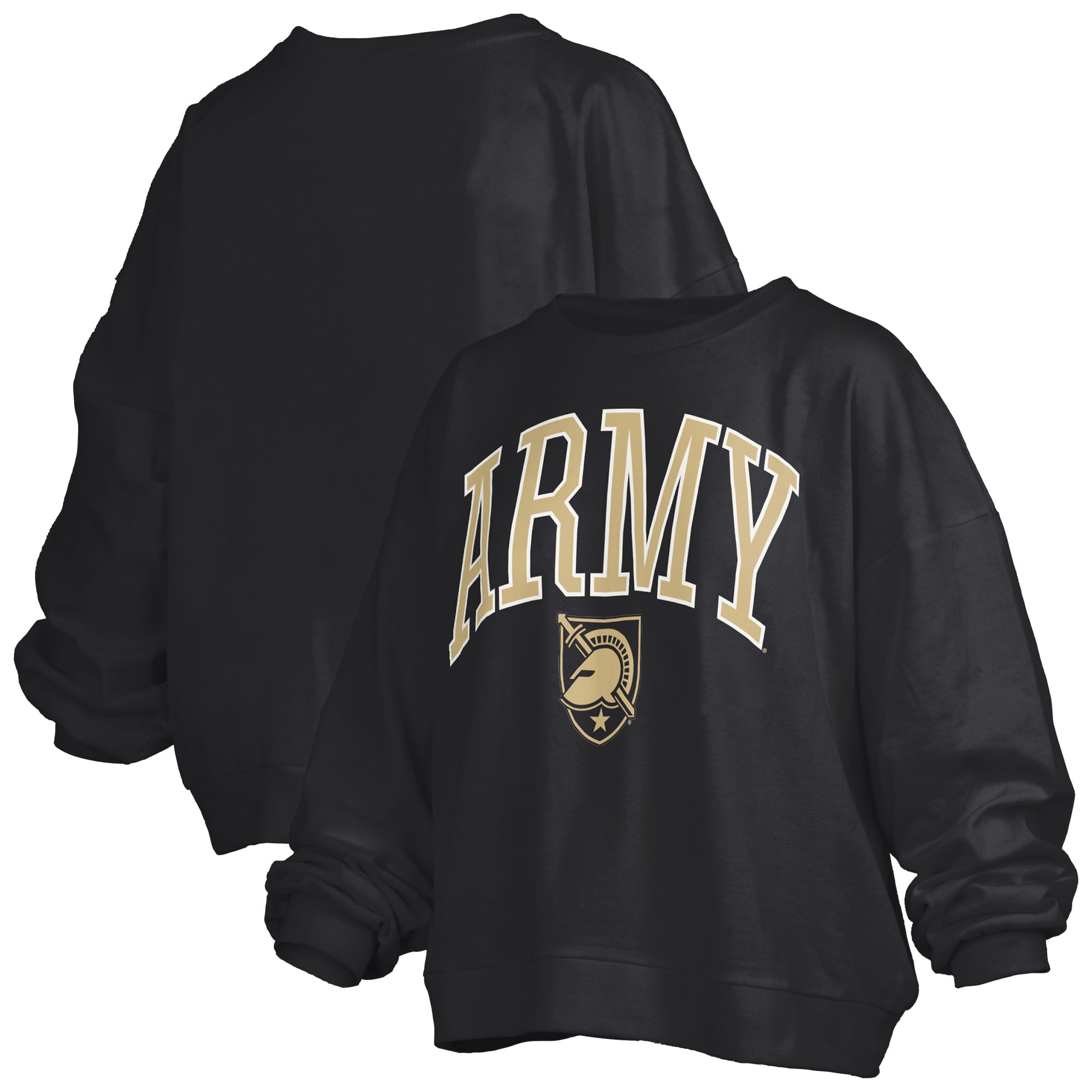 Sweat-shirt polaire oversize Pressbox Black Army Knights Janise avec logo en arc de cercle pour femme