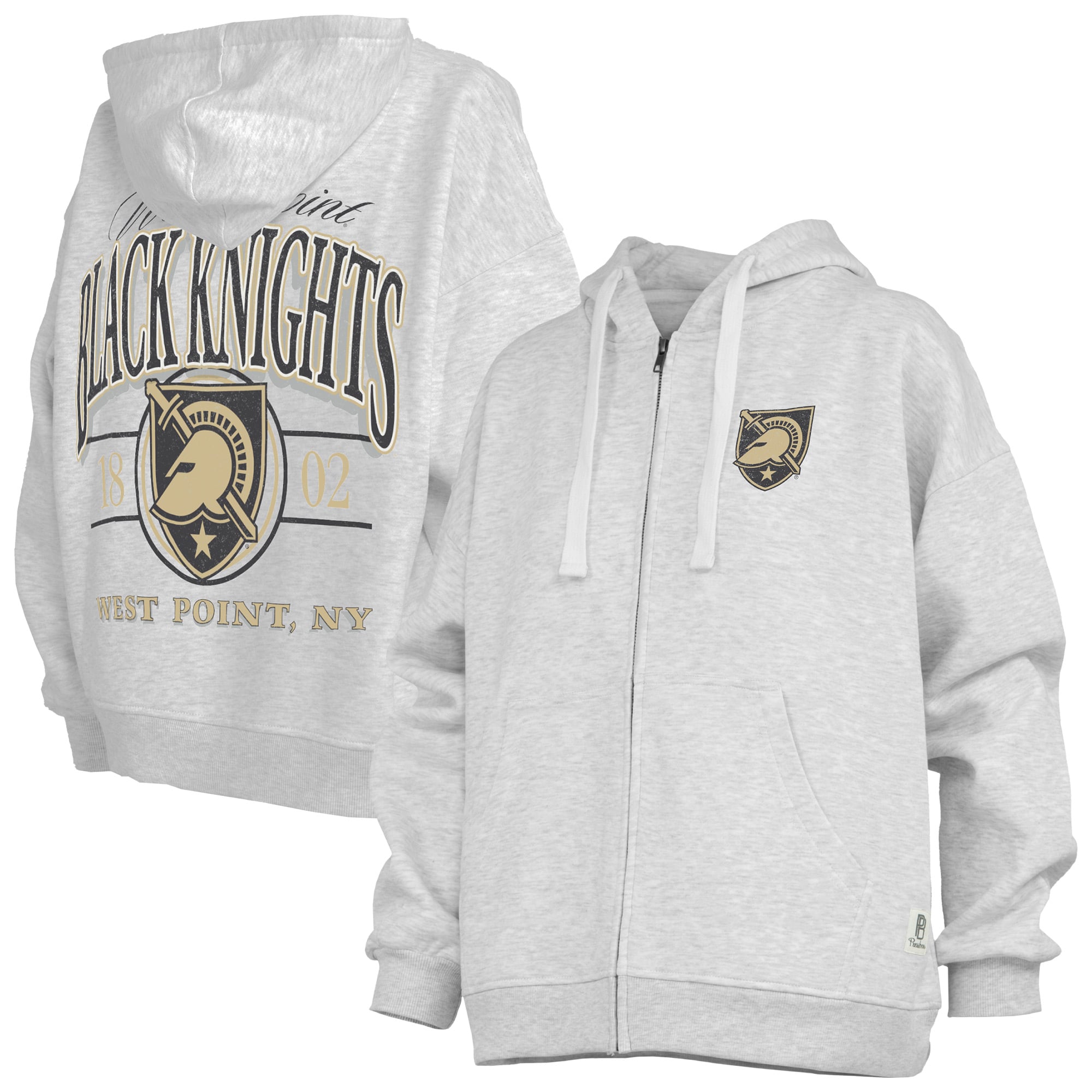 Sweat à capuche zippé Janise des Black Knights de Pressbox, gris chiné, pour femme