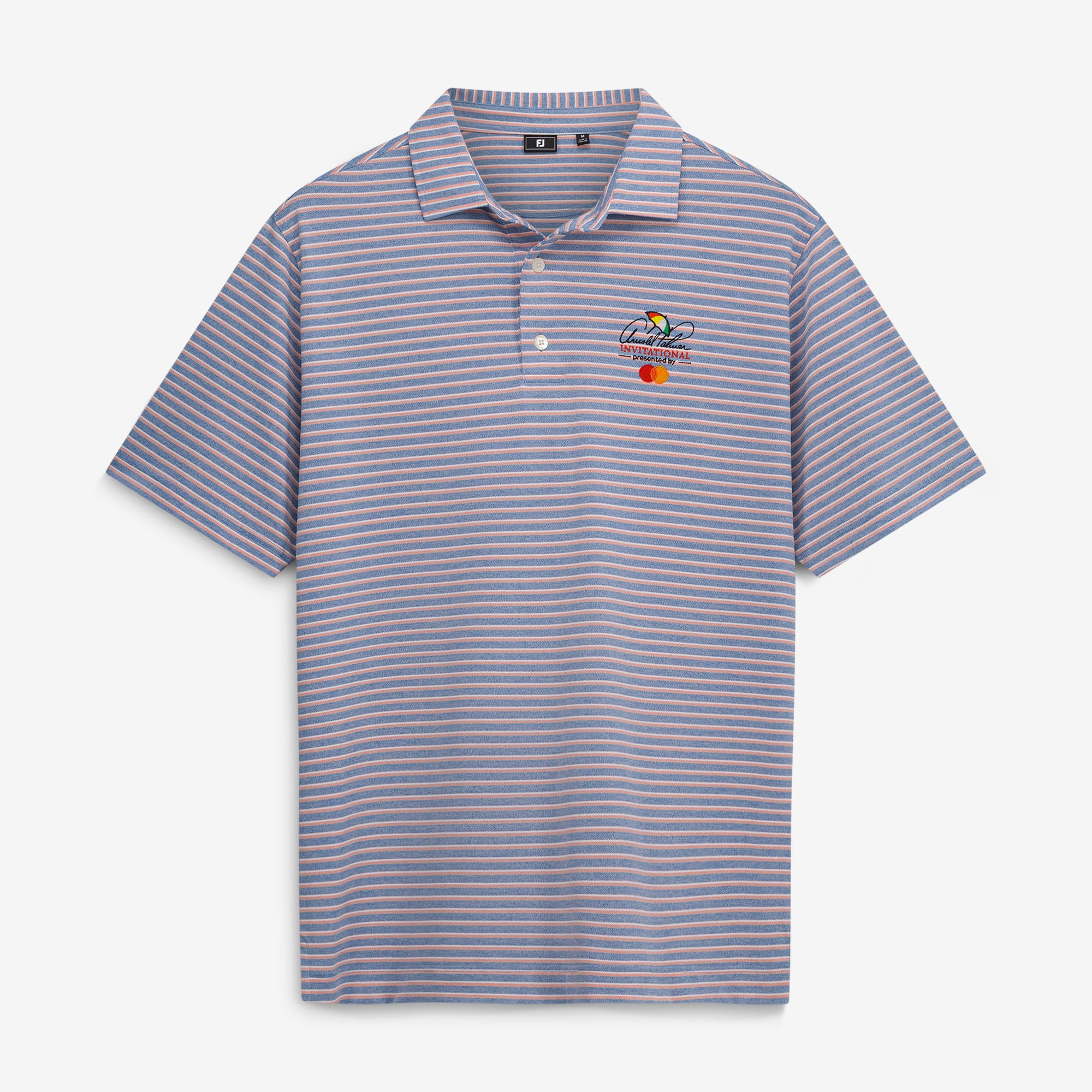 Men's FootJoy Blue Arnold Palmer Invitational Heather Pin Pop Stripe ProDry Polo