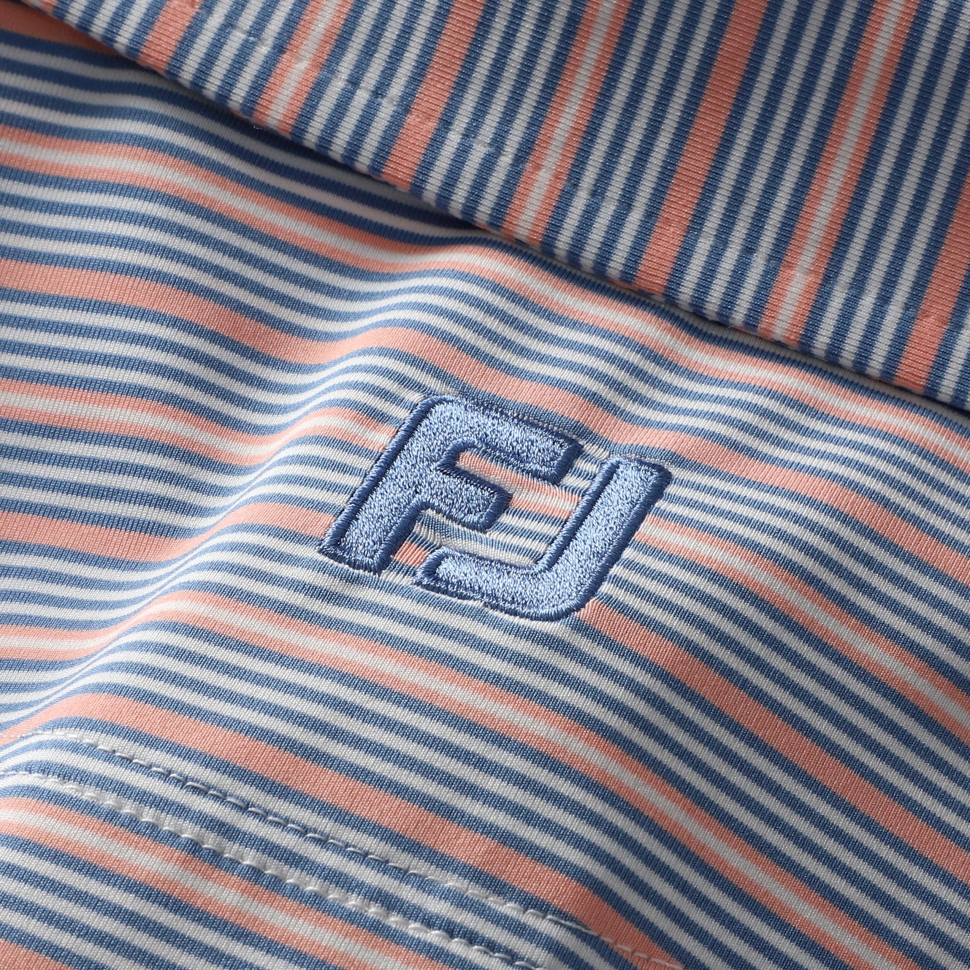 Men's FootJoy Blue Arnold Palmer Invitational Practice Stripe Lisle ProDry Polo