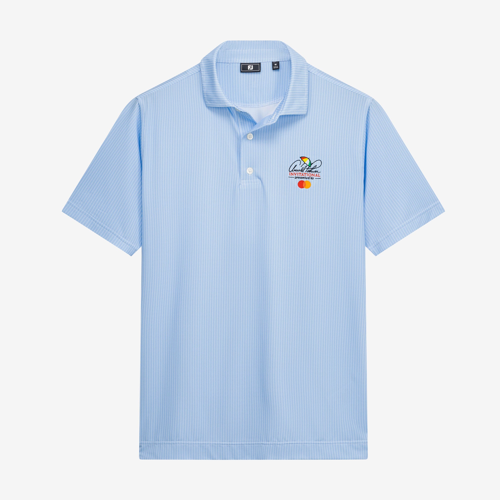 Men's FootJoy Light Blue Arnold Palmer Invitational Tee Time Print Lisle ProDry Polo