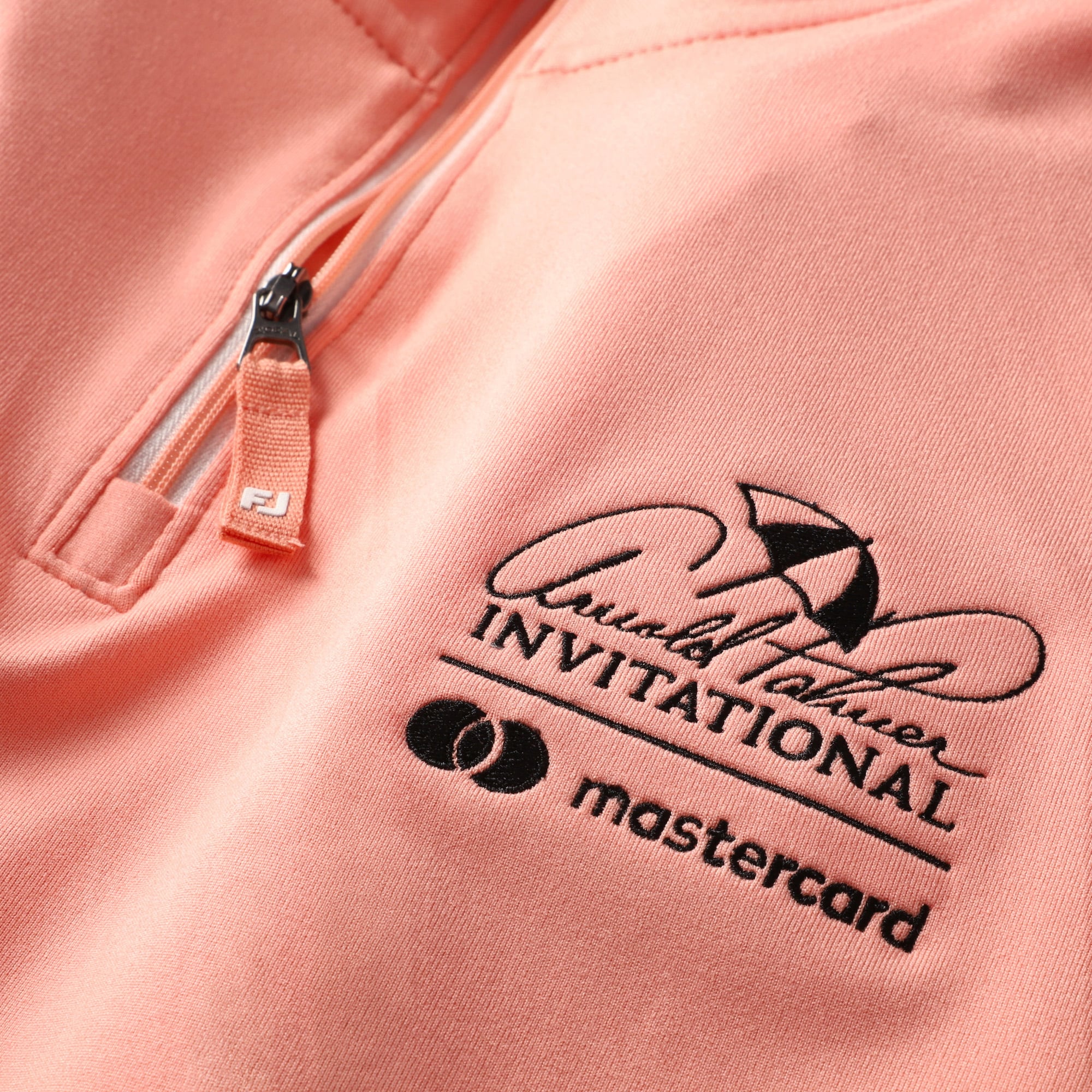 Men's FootJoy Orange Arnold Palmer Invitational Approach Quarter-Zip Pro-Dry Pullover